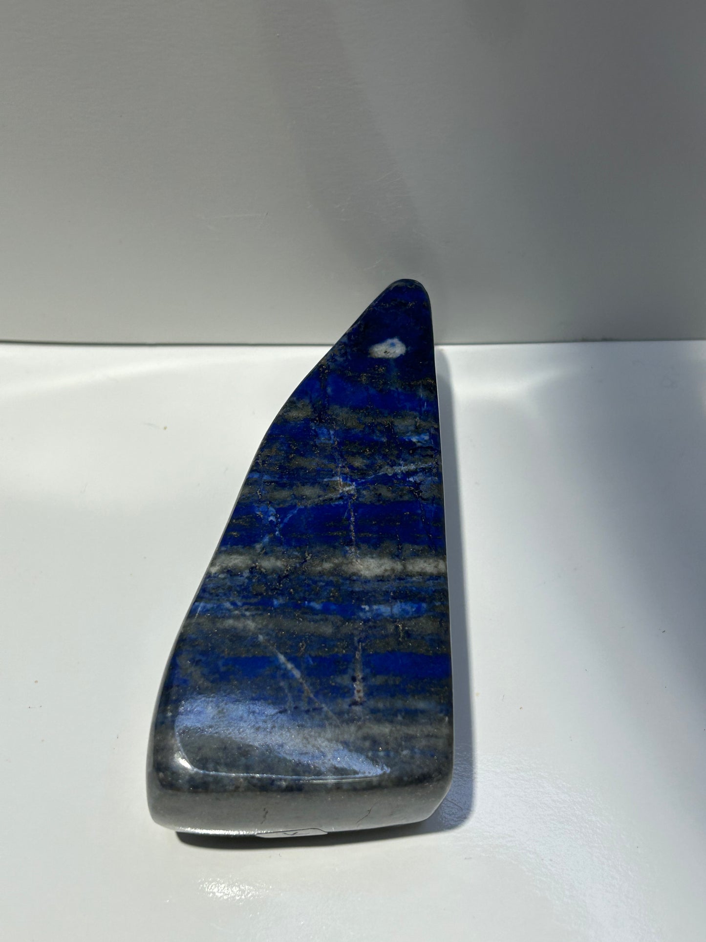 Lapis Lazuli Free Form Crystal Triangle Standing