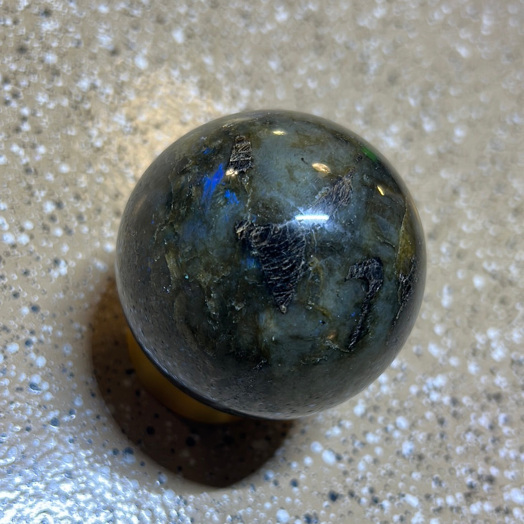 Labradorite Sphere Crystal Flash Transformation