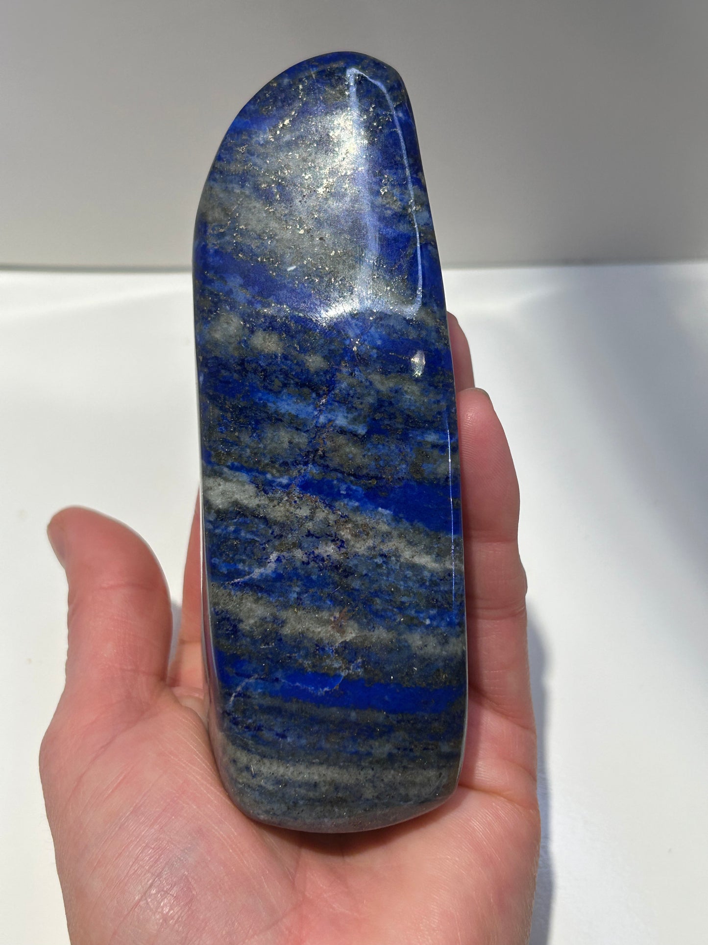 Lapis Lazuli Free Form Crystal Triangle Standing