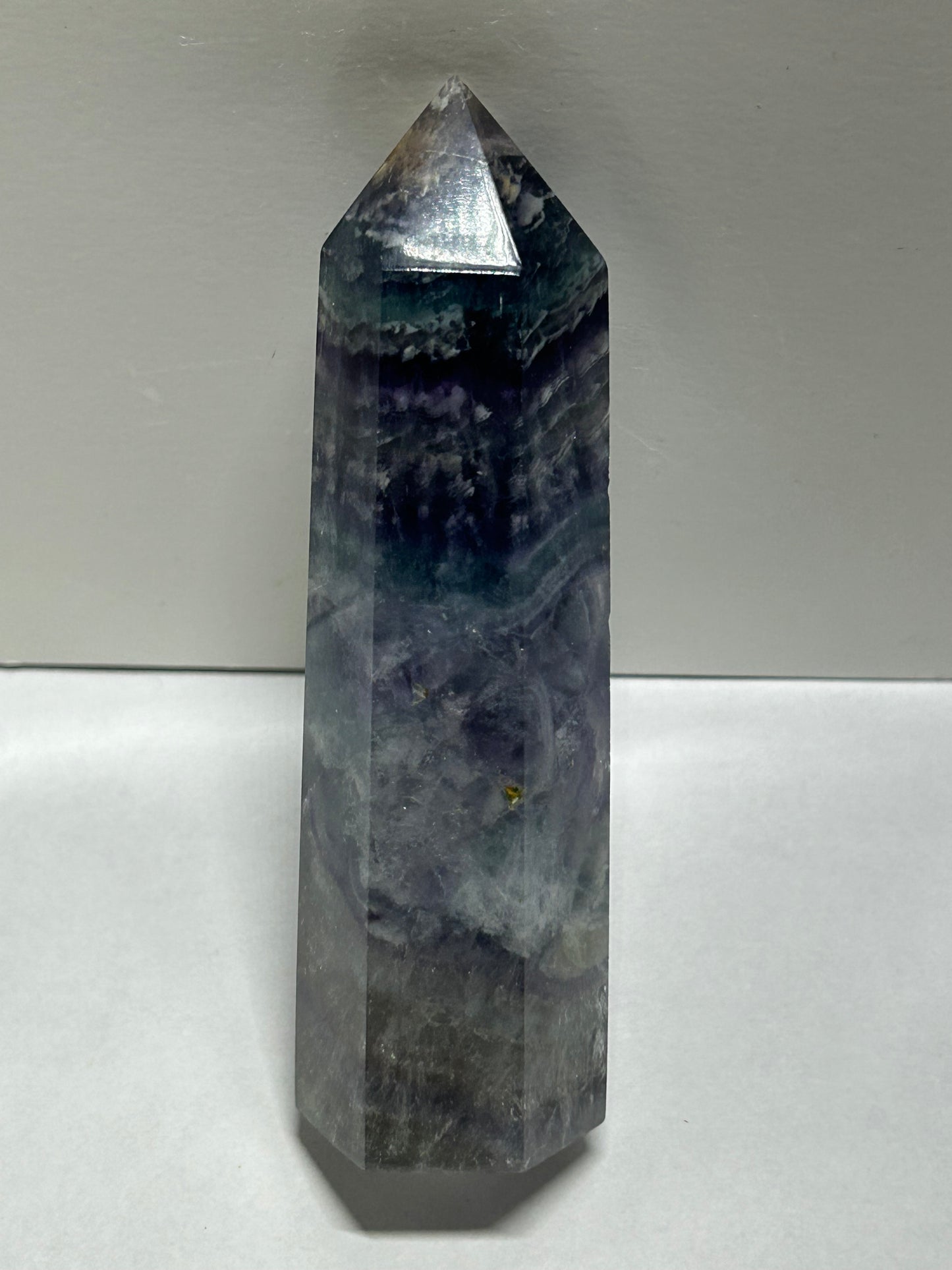 Rainbow Flourite Polished Point Tower Crystal (3)