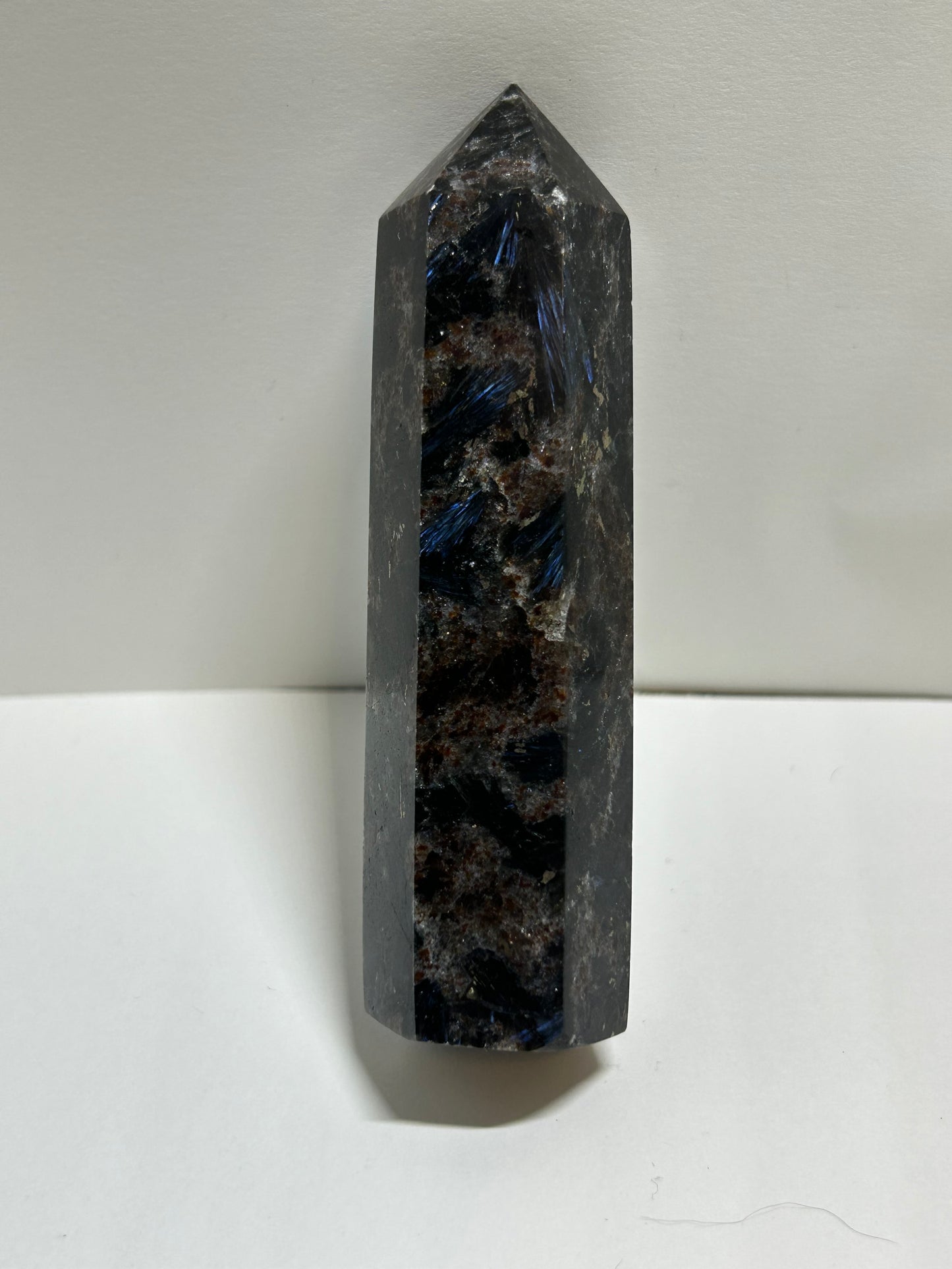 Arfvedsonite Tower Crystal  Point Carved Polished (A)