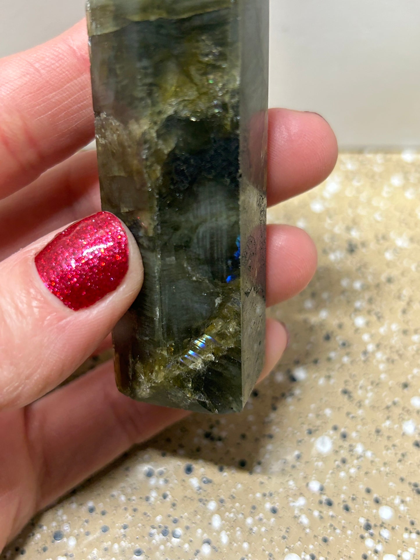 Labradorite Tower Crystal Obelisk Transformation Carved (A)