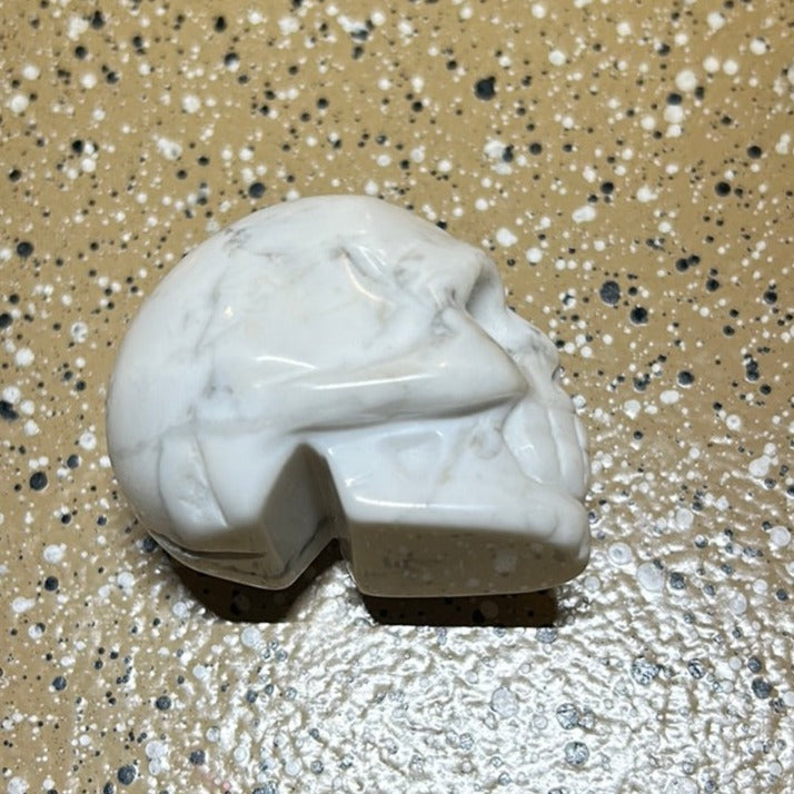 2"Howlite Skull Carving Crystal Gemini