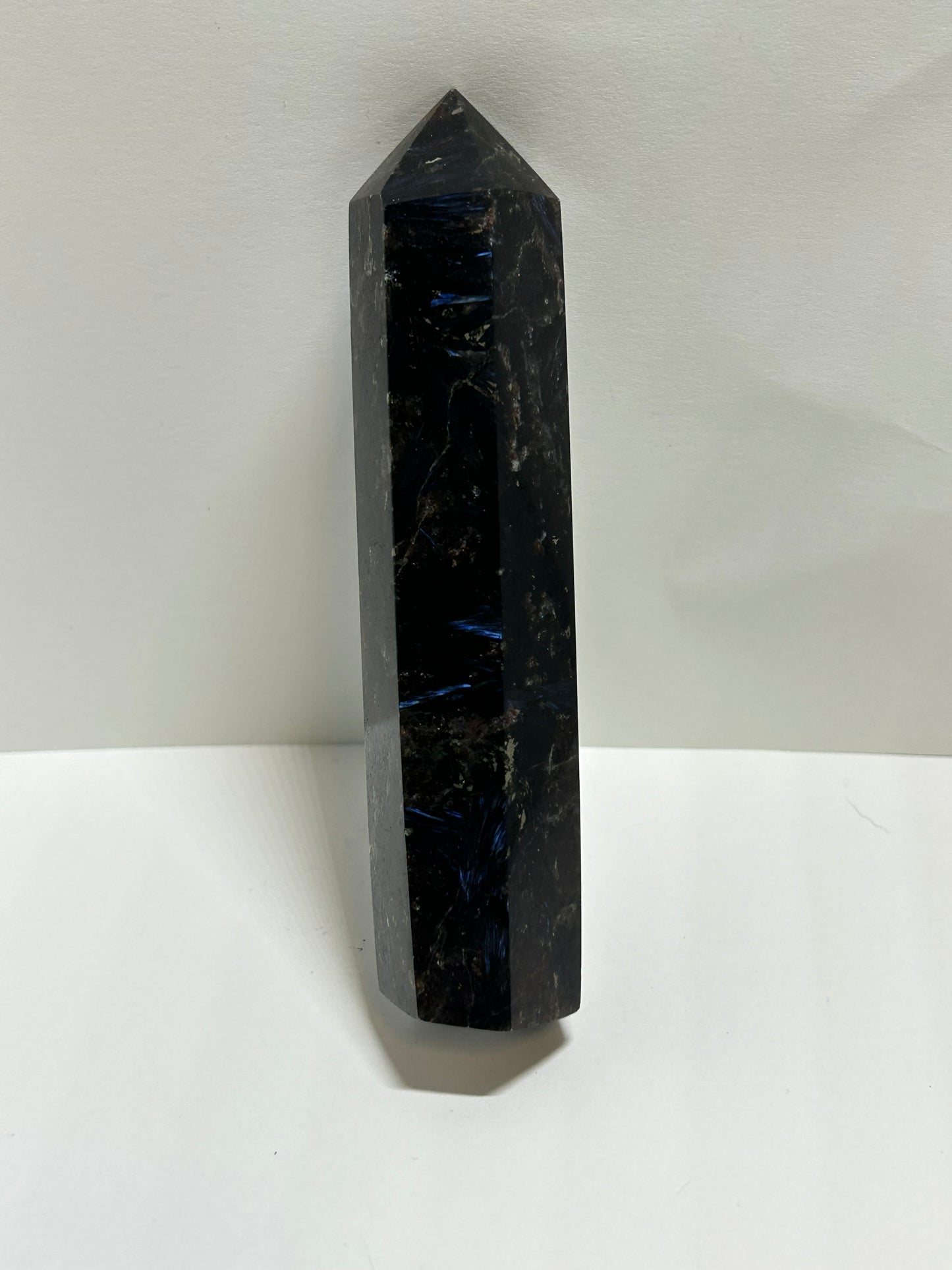 Arfvedsonite Tower Crystal  Point Carved Polished (B)