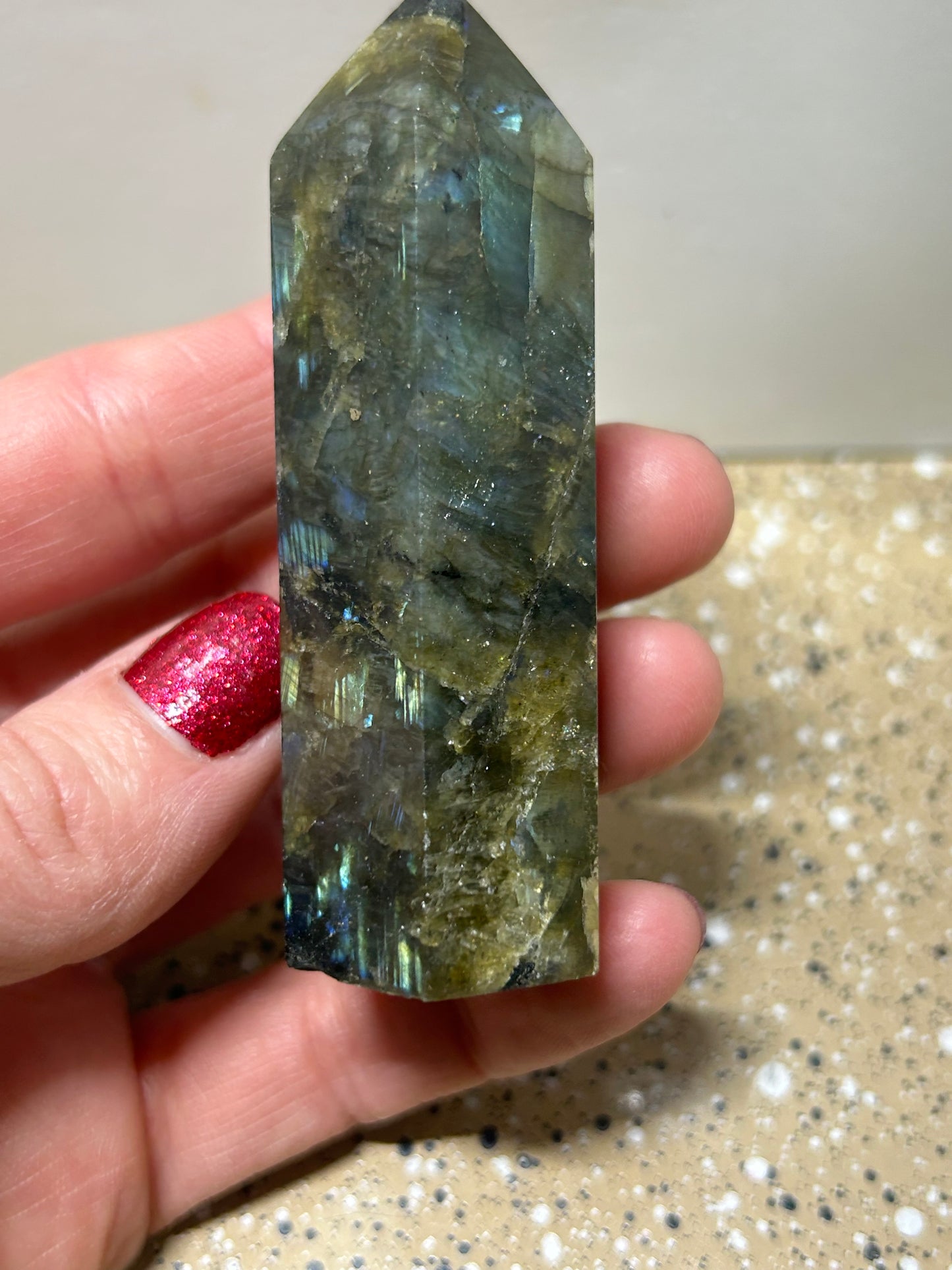 Labradorite Tower Crystal Obelisk Transformation Carved (A)