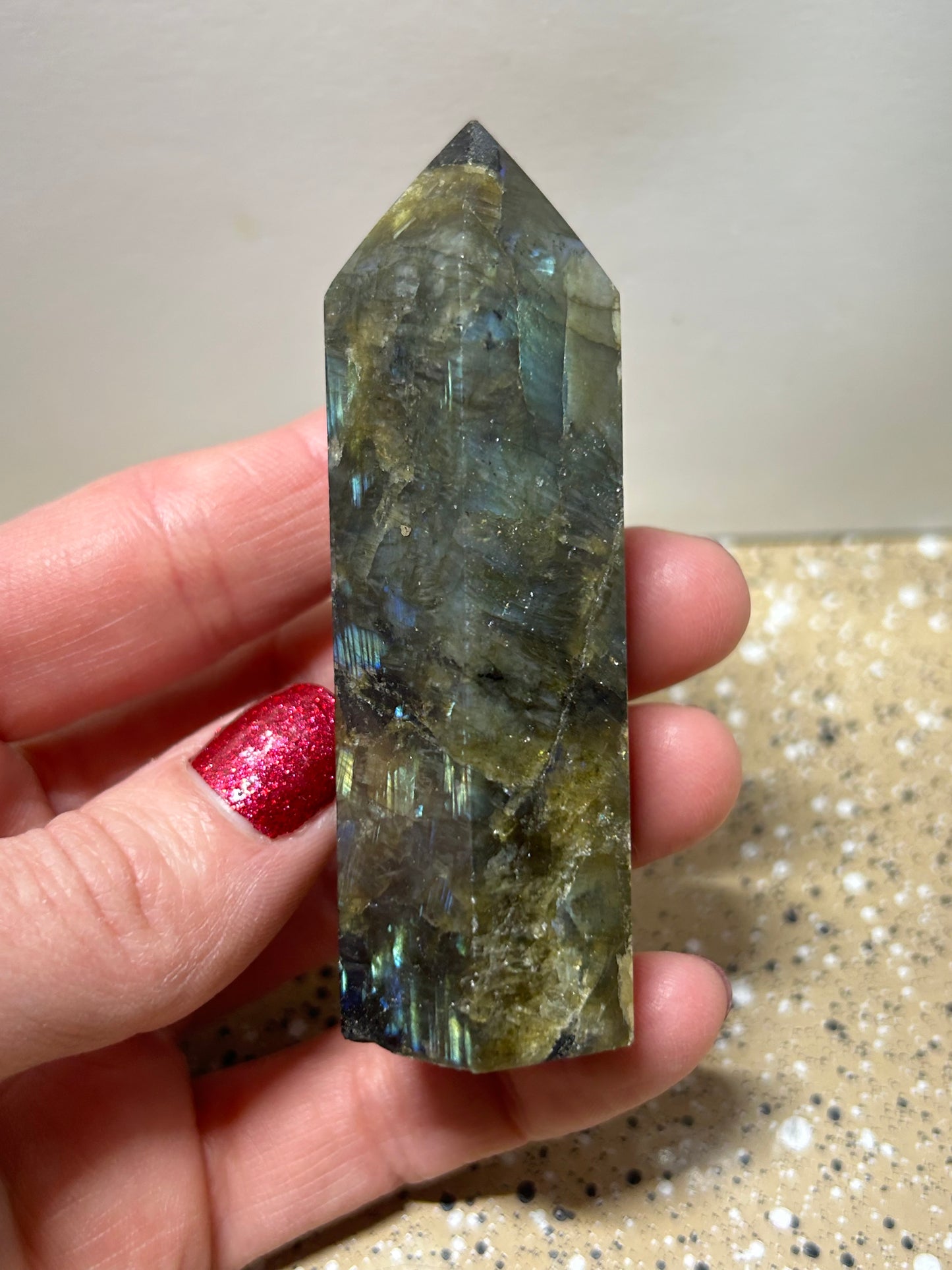 Labradorite Tower Crystal Obelisk Transformation Carved (A)