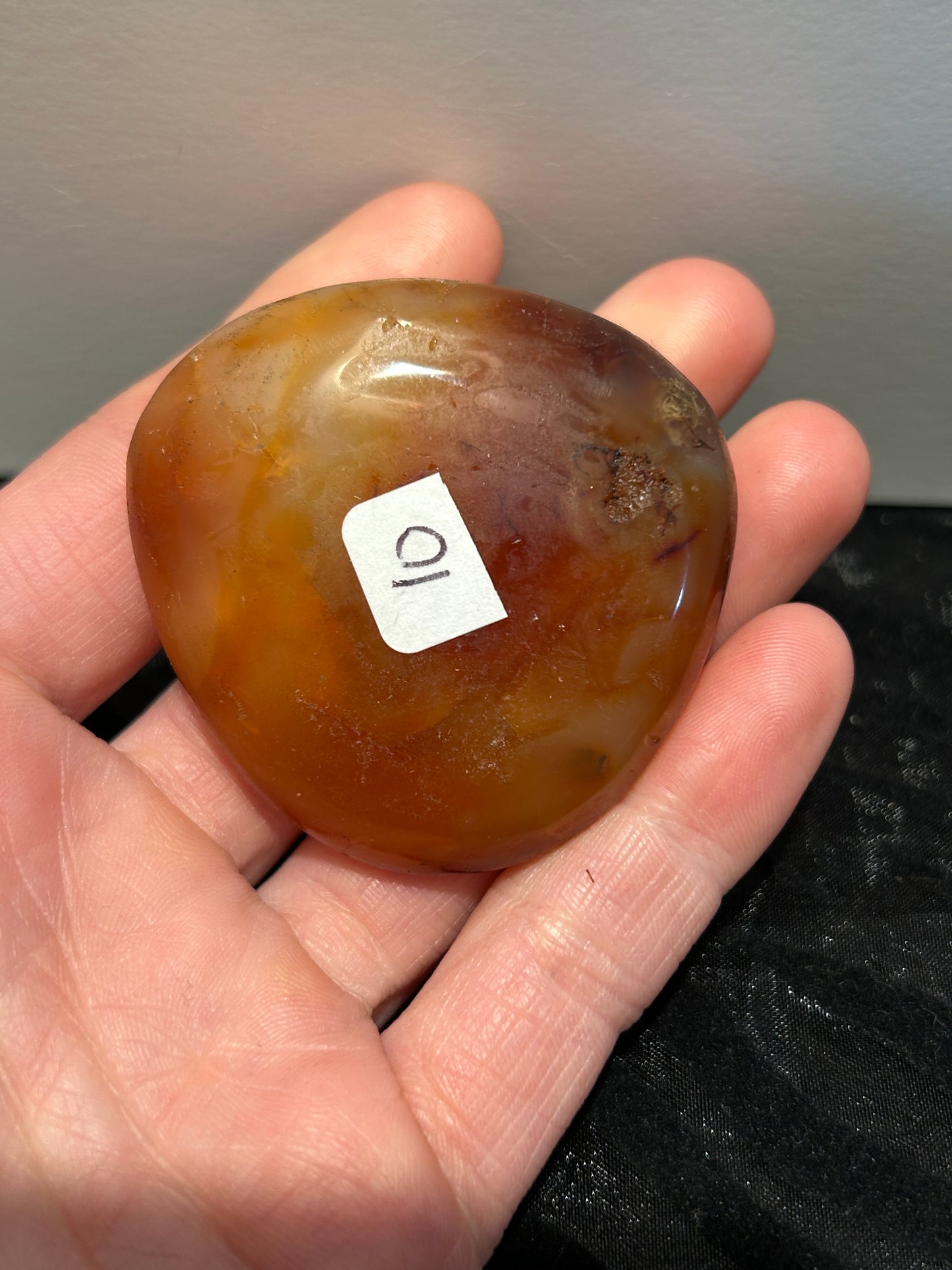 Carnelian Quartz Crystal Palm Stone Ethically Sourced