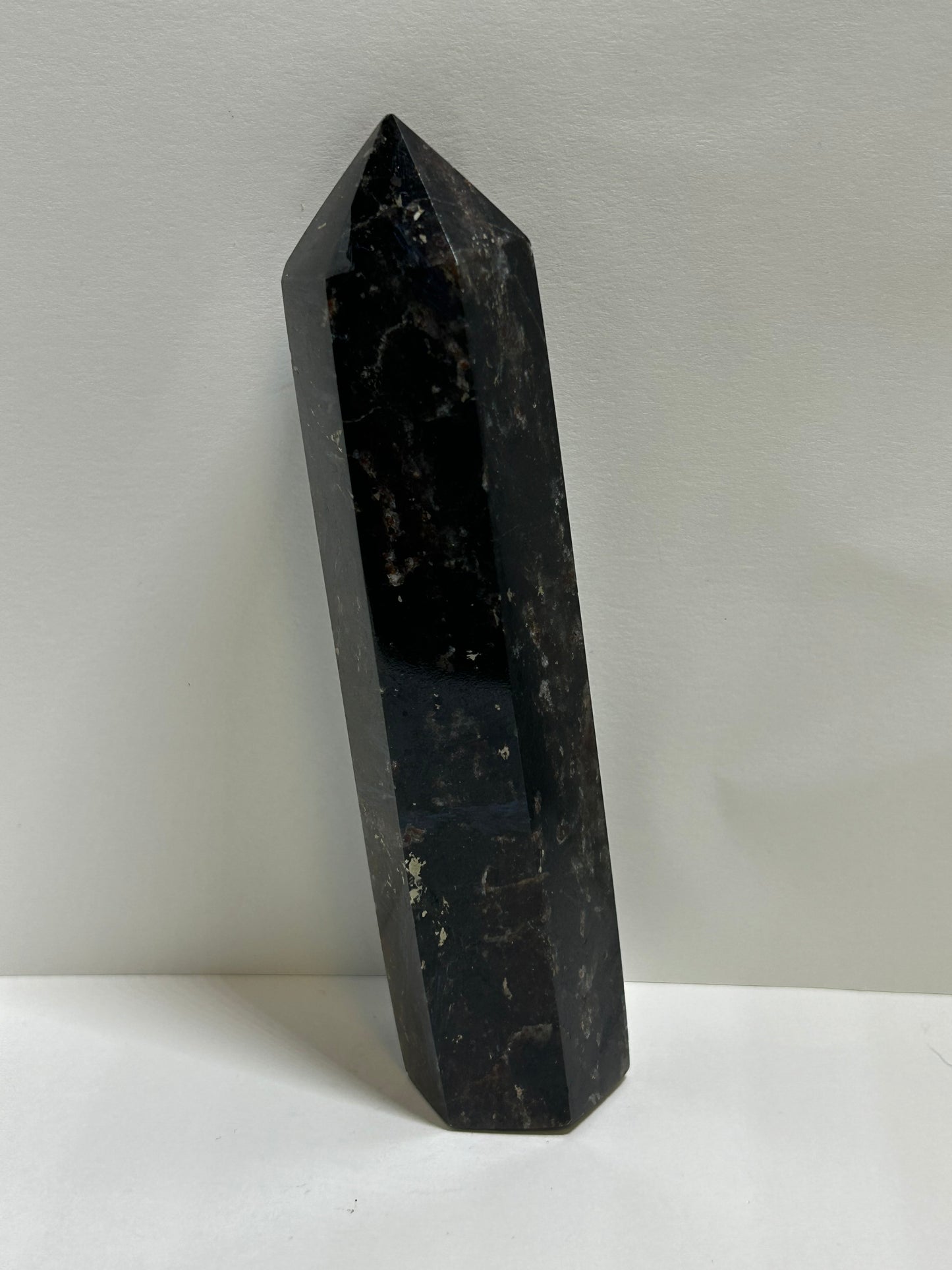 Arfvedsonite Tower Crystal  Point Carved Polished (B)