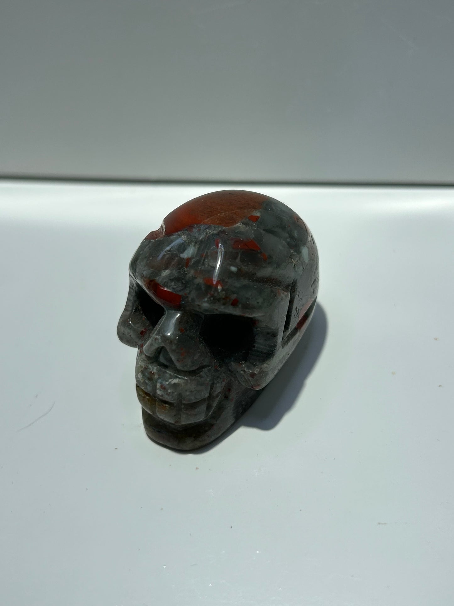 African Bloodstone Skull carving Gemstone Crystal