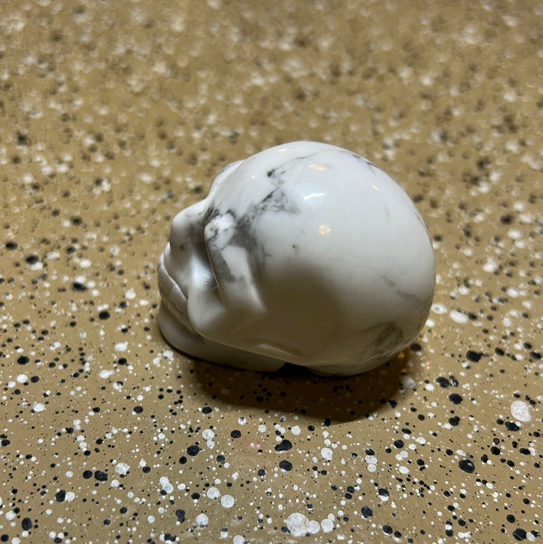 2"Howlite Skull Carving Crystal Gemini