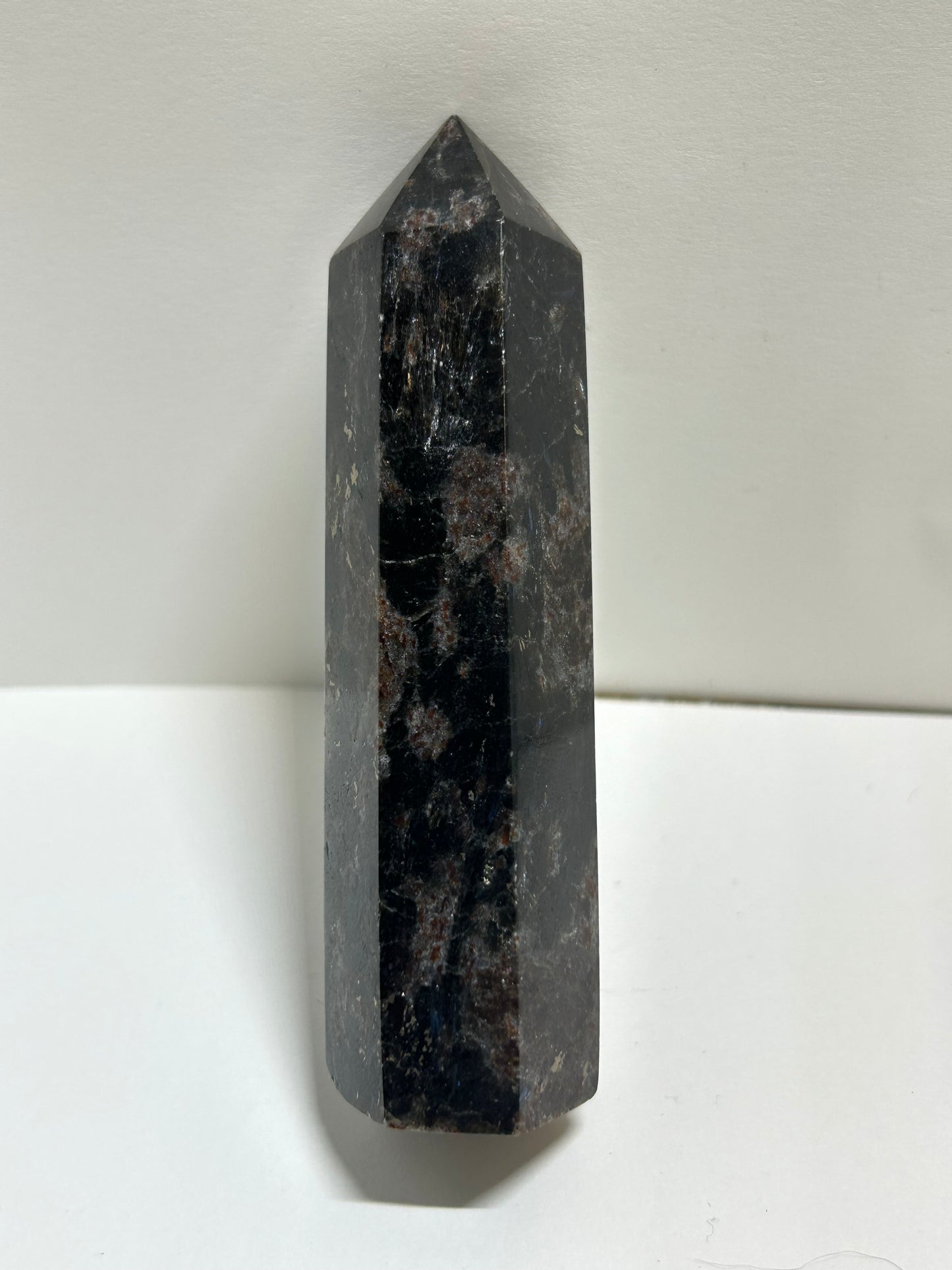 Arfvedsonite Tower Crystal  Point Carved Polished (A)