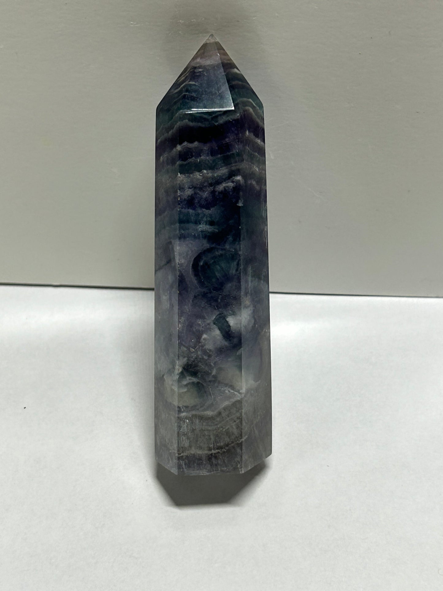 Rainbow Flourite Polished Point Tower Crystal (3)