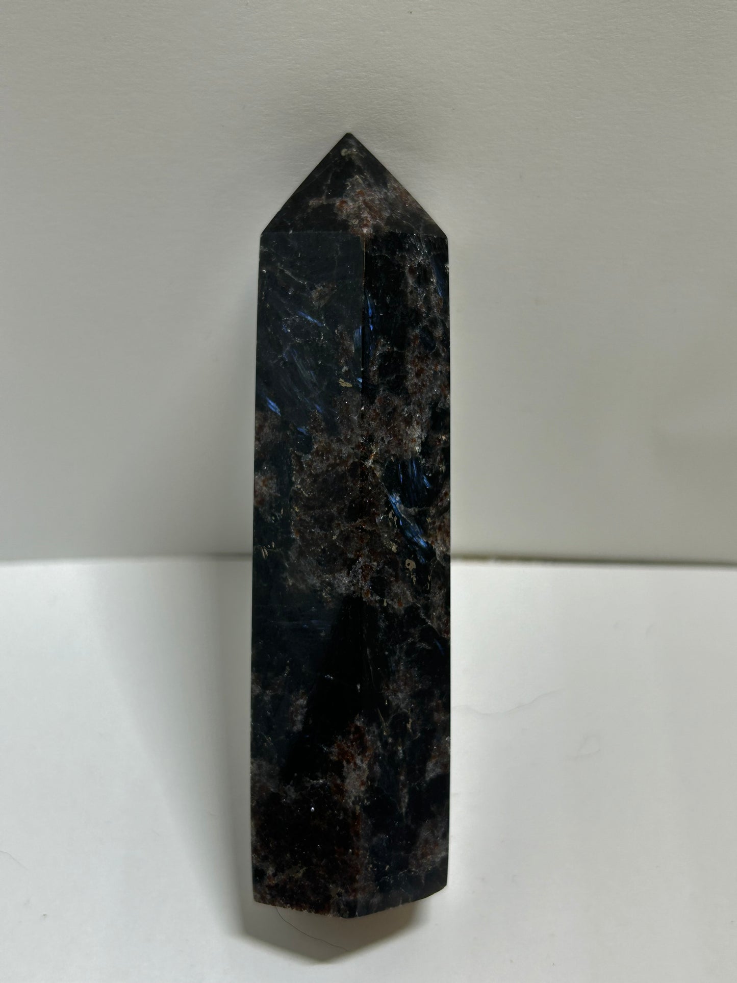 Arfvedsonite Tower Crystal  Point Carved Polished (A)