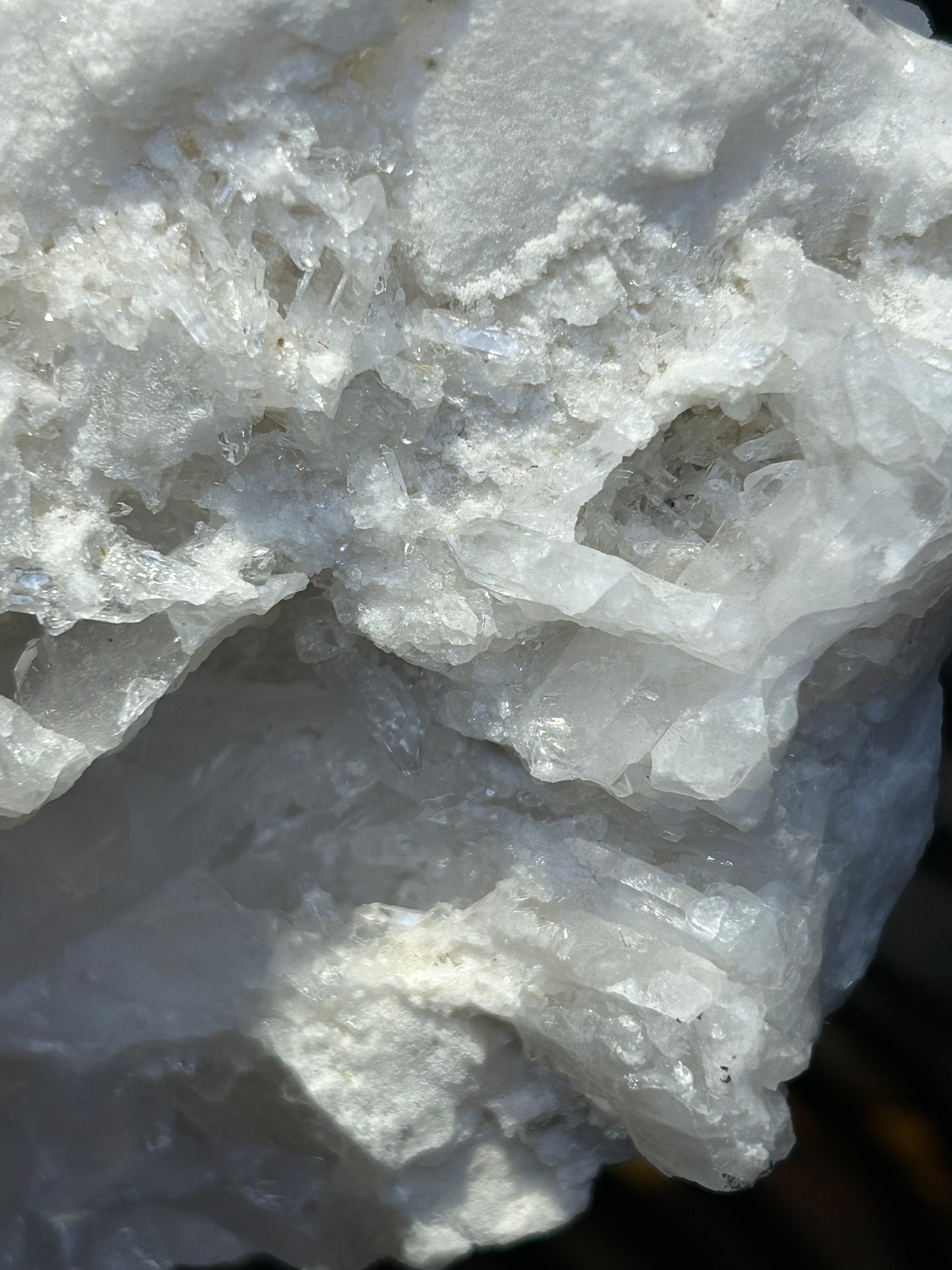 Clear Quartz Cluster on Stand Display
