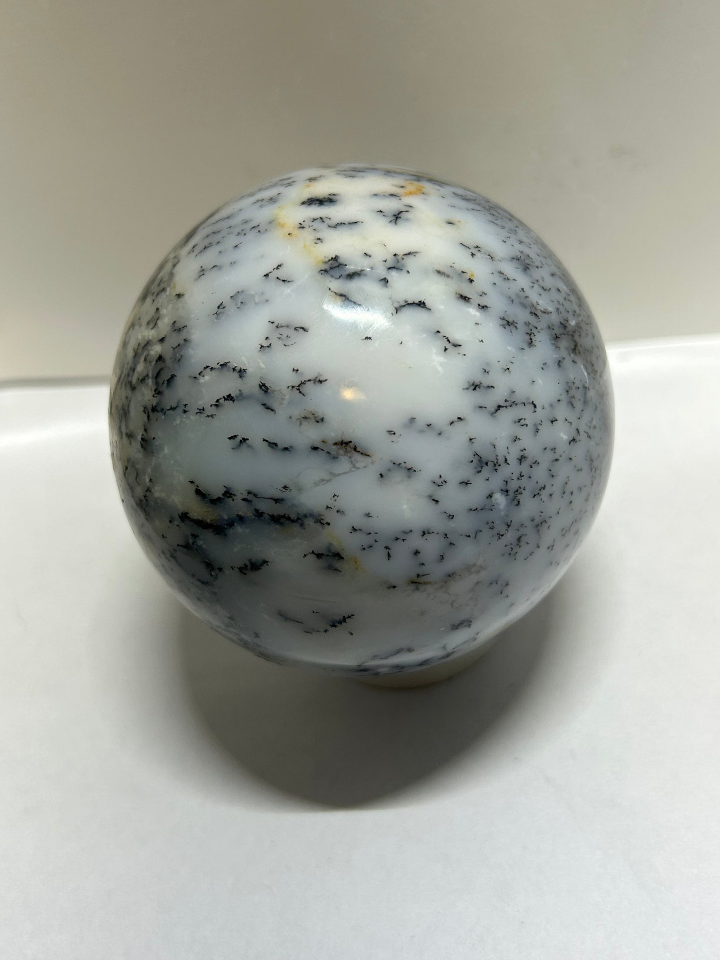 Dendritic Agate Sphere Carving Stone Crystal