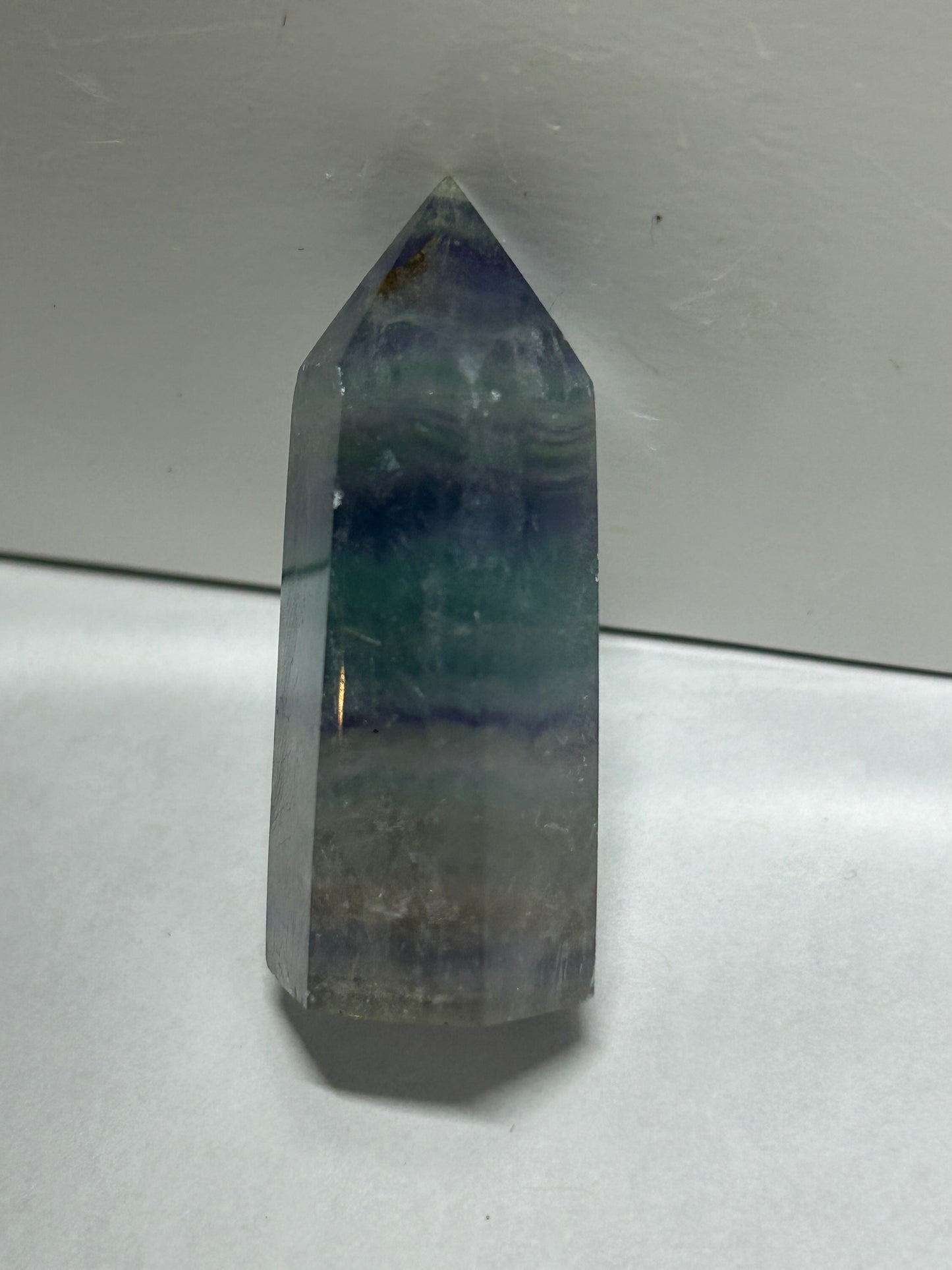 Rainbow Flourite Polished Point Tower Crystal (1)