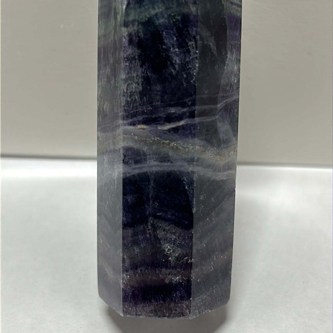 Rainbow Flourite Polished Point Tower Crystal (16)