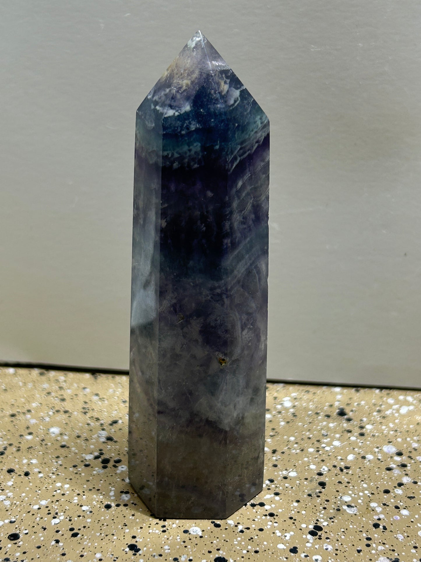 Rainbow Flourite Polished Point Tower Crystal (3)