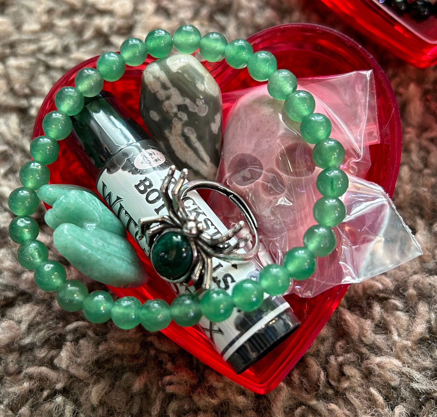 Spooky Heart Bundles Crystals Jewelry Chapstick Valentines Day