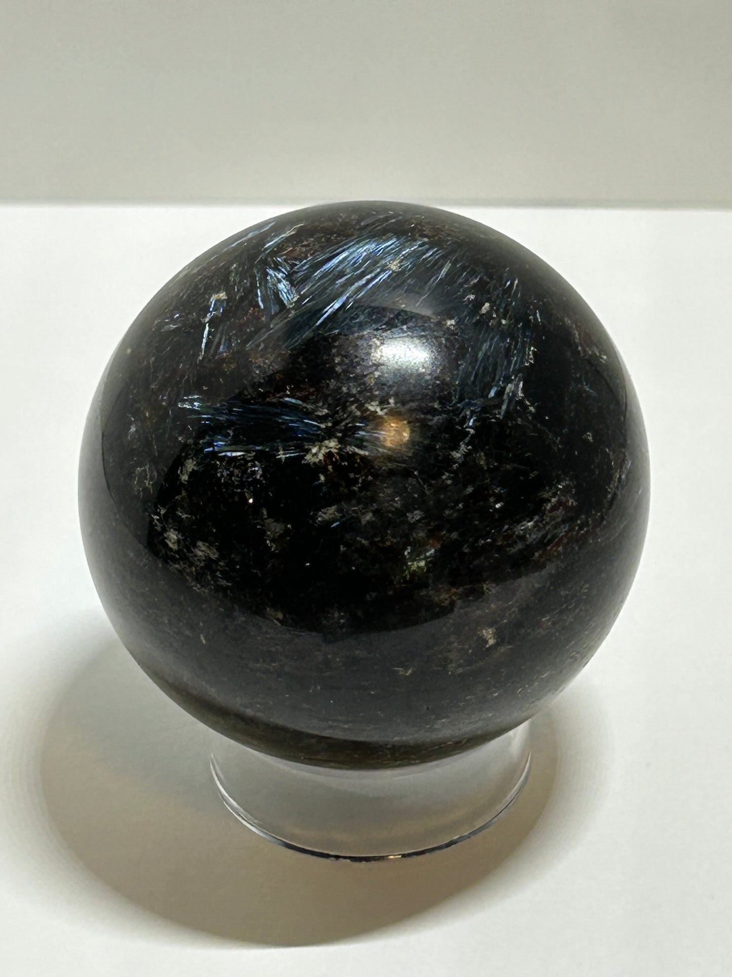 Arfvedsonite Garnet Sphere Crystal  Carved Polished (A)