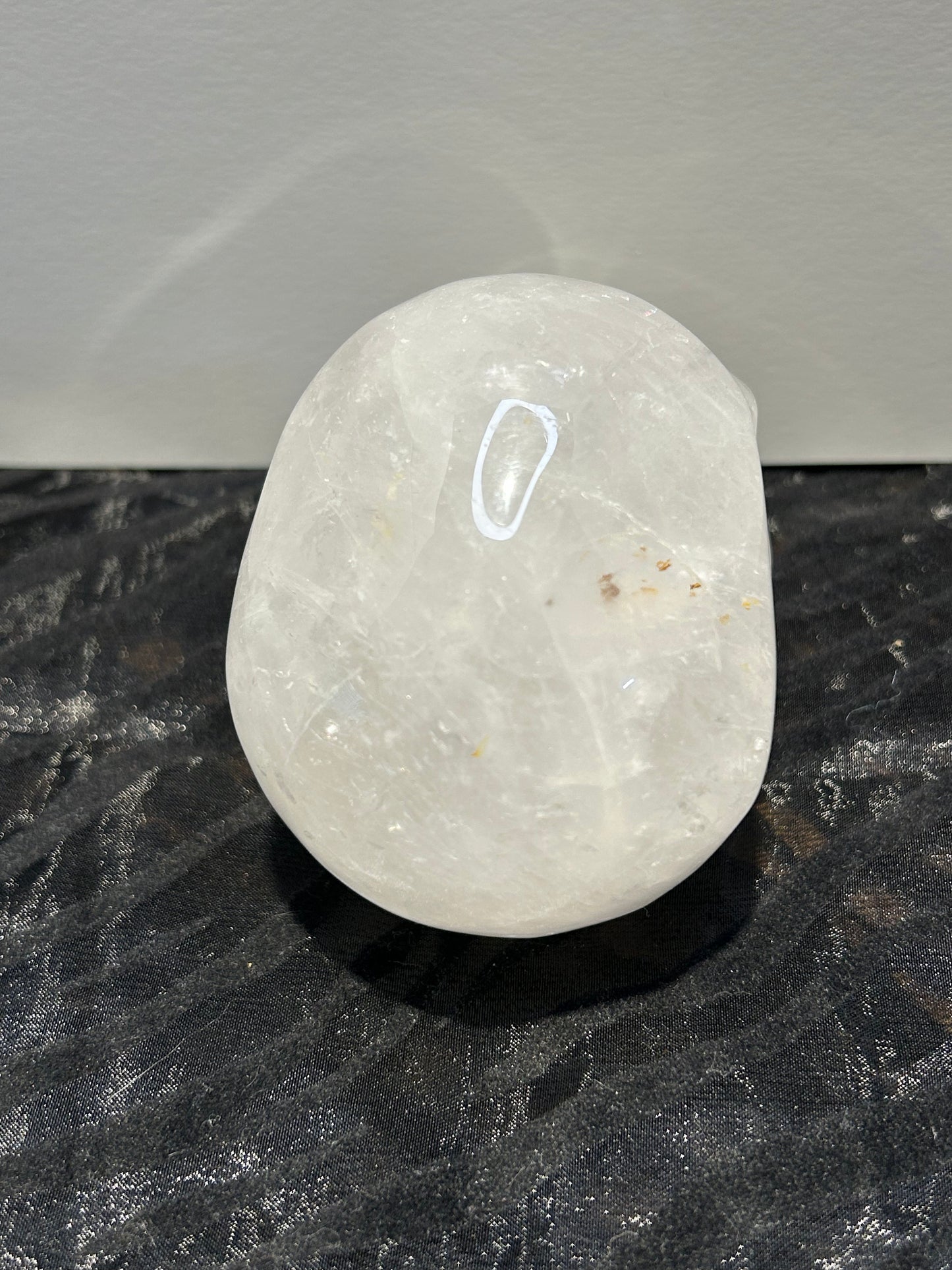 Clear Quartz Skull Carving Large Statment Piece