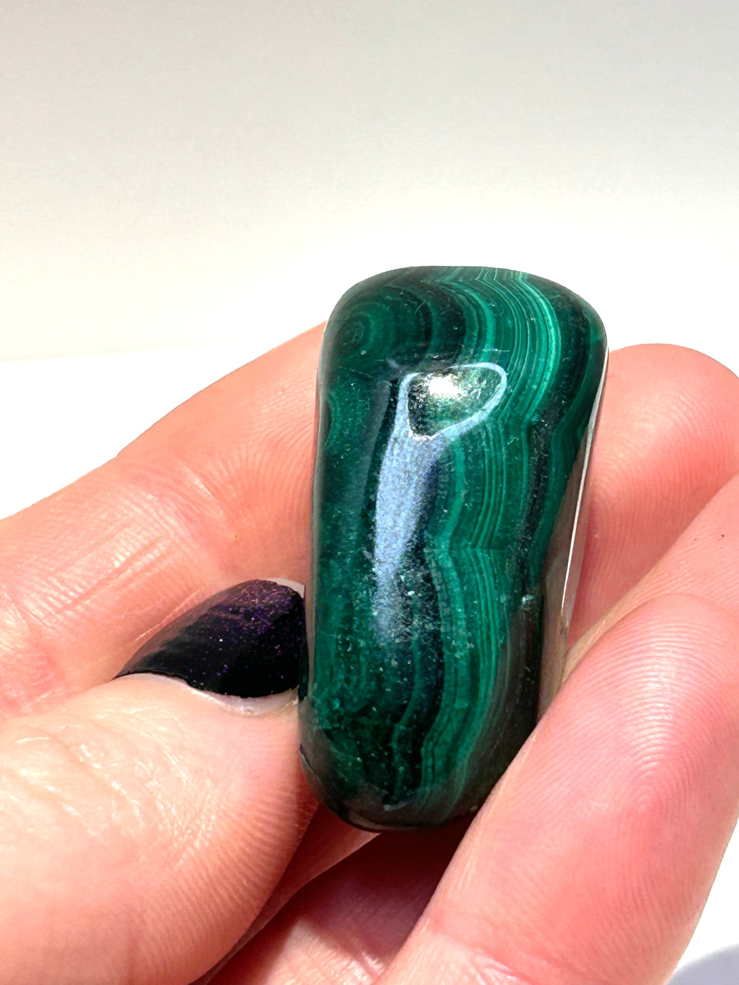 Malachite Tumble Freeform Small Crystal Pocket Rock (F)