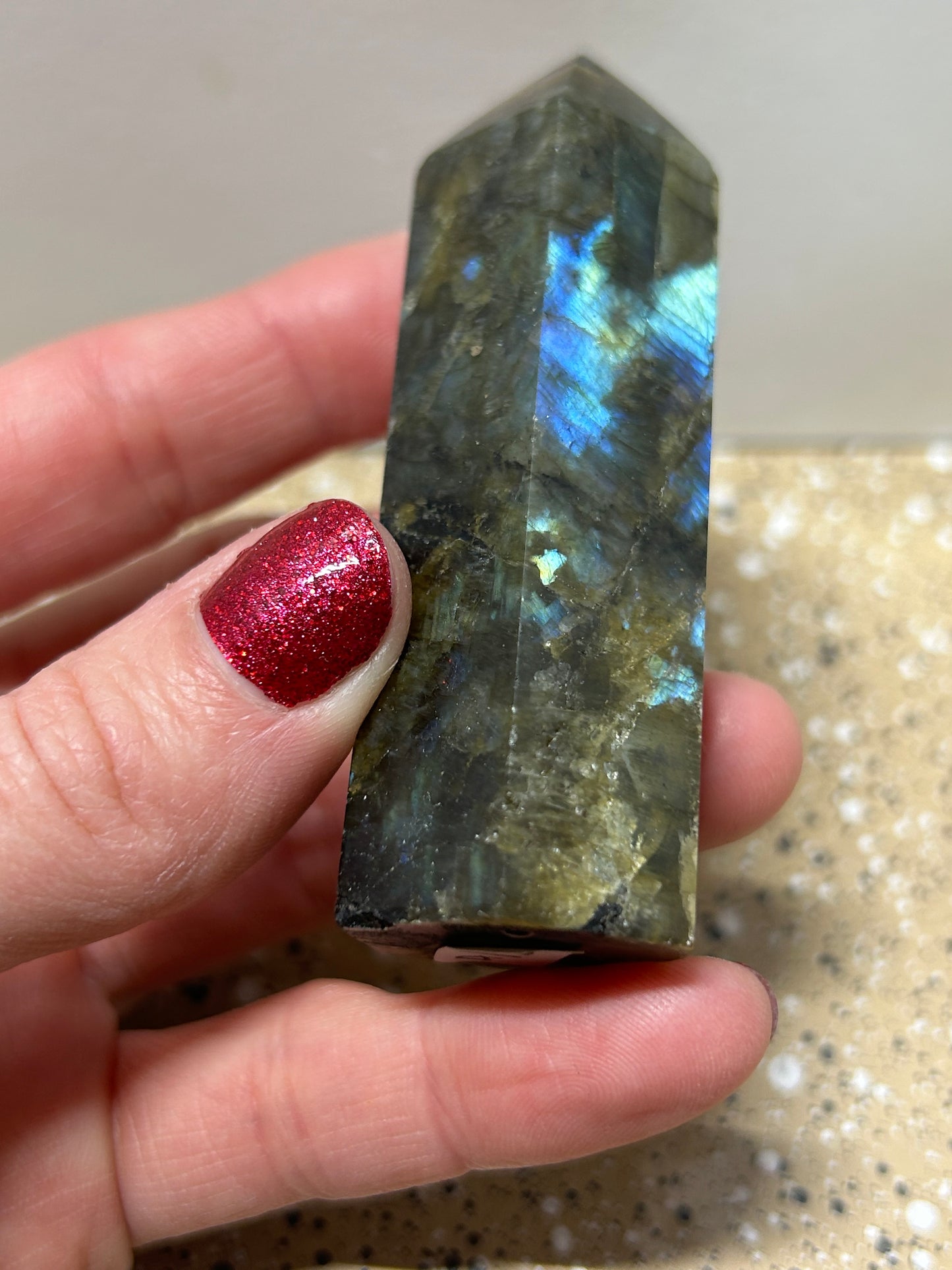 Labradorite Tower Crystal Obelisk Transformation Carved (A)