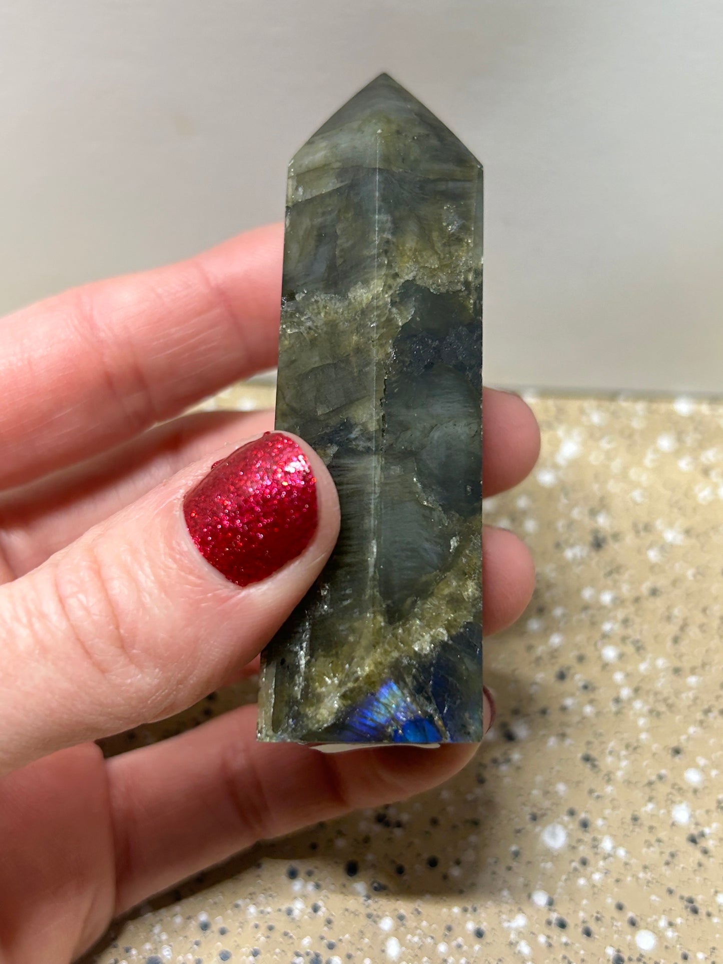 Labradorite Tower Crystal Obelisk Transformation Carved (A)