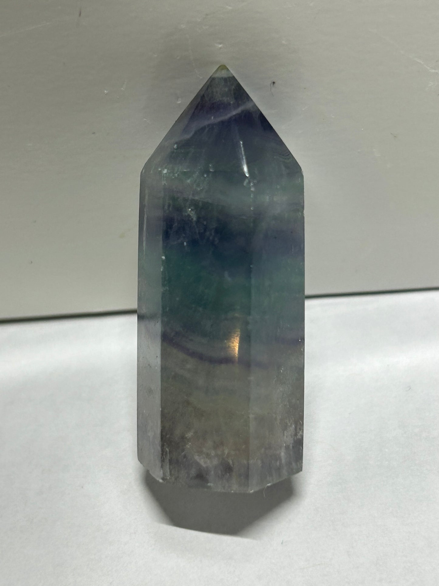 Rainbow Flourite Polished Point Tower Crystal (1)