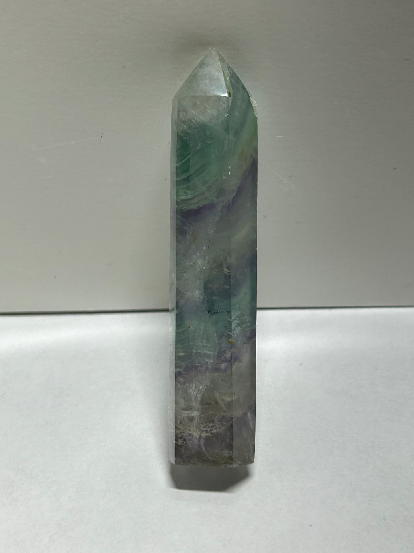 Rainbow Flourite Polished Point Tower Crystal (5)