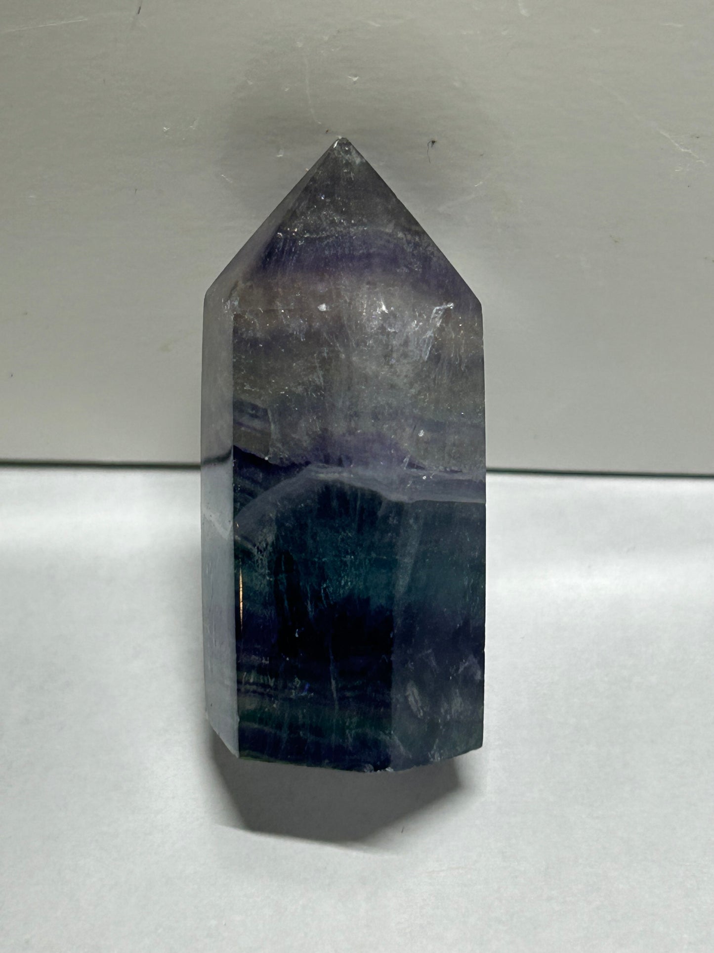 Rainbow Flourite Polished Point Tower Crystal (2)