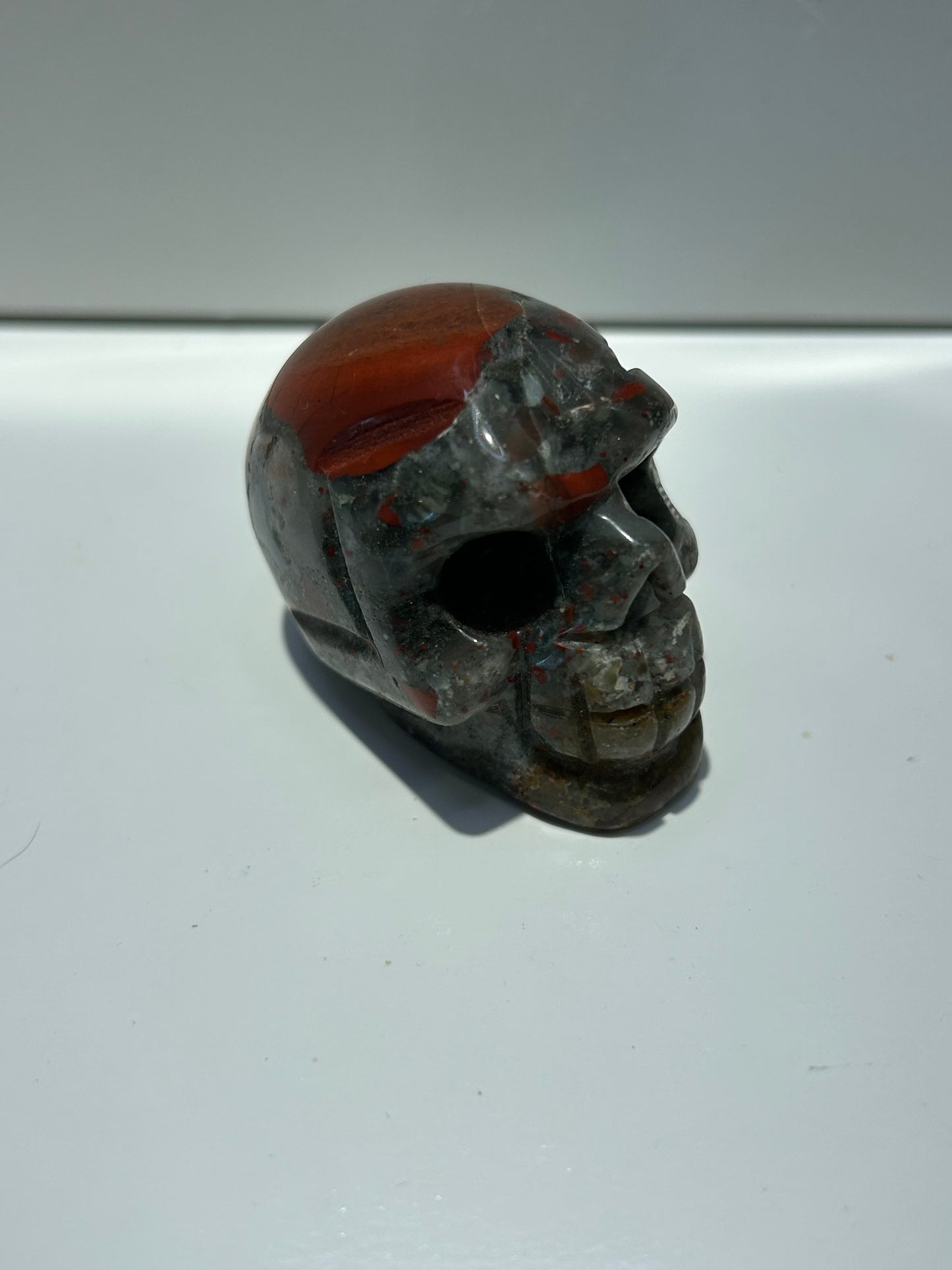 African Bloodstone Skull carving Gemstone Crystal