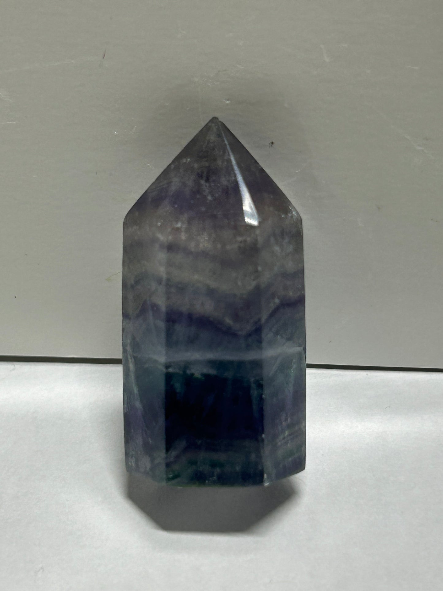 Rainbow Flourite Polished Point Tower Crystal (2)