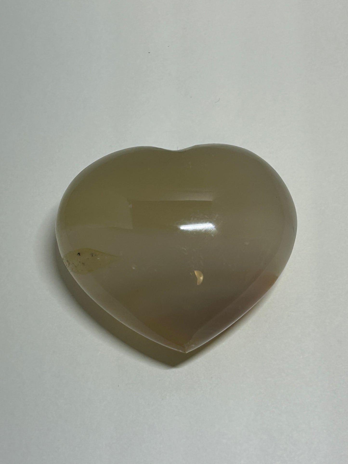 Agate Carved Crystal Heart Palm Stone