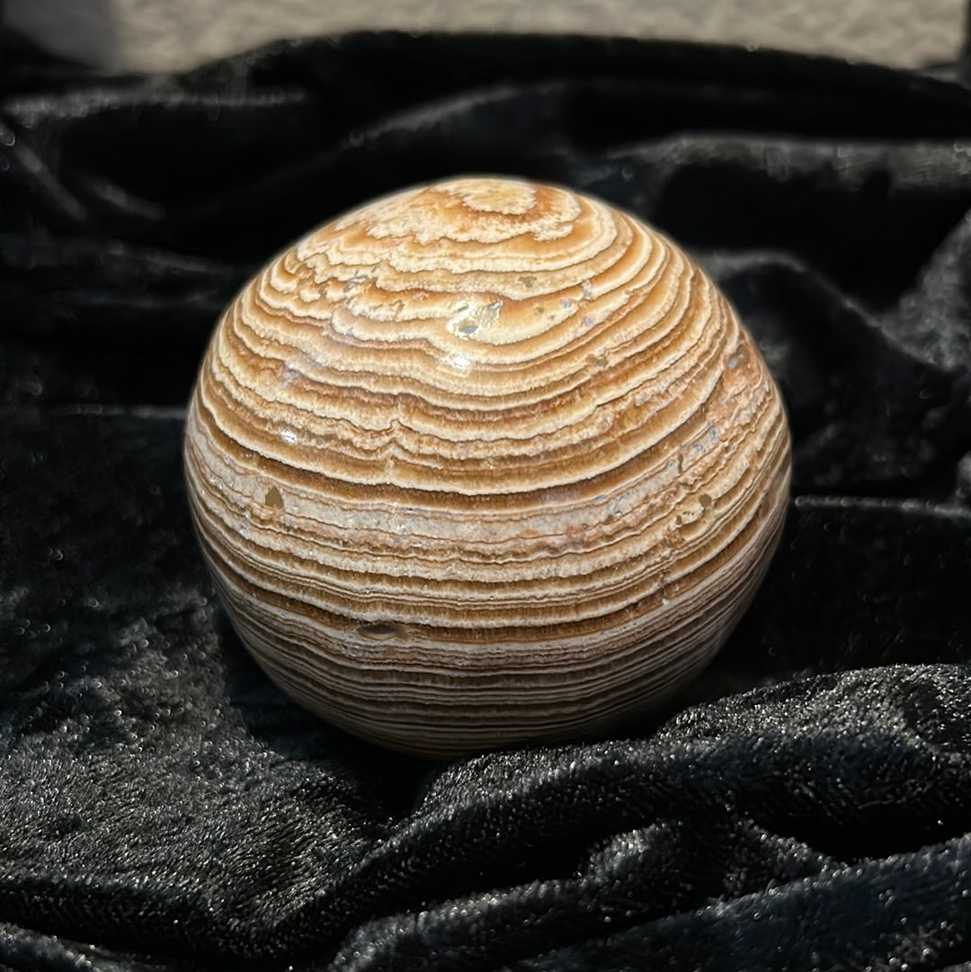 Brown Aragonite Banded Sphere