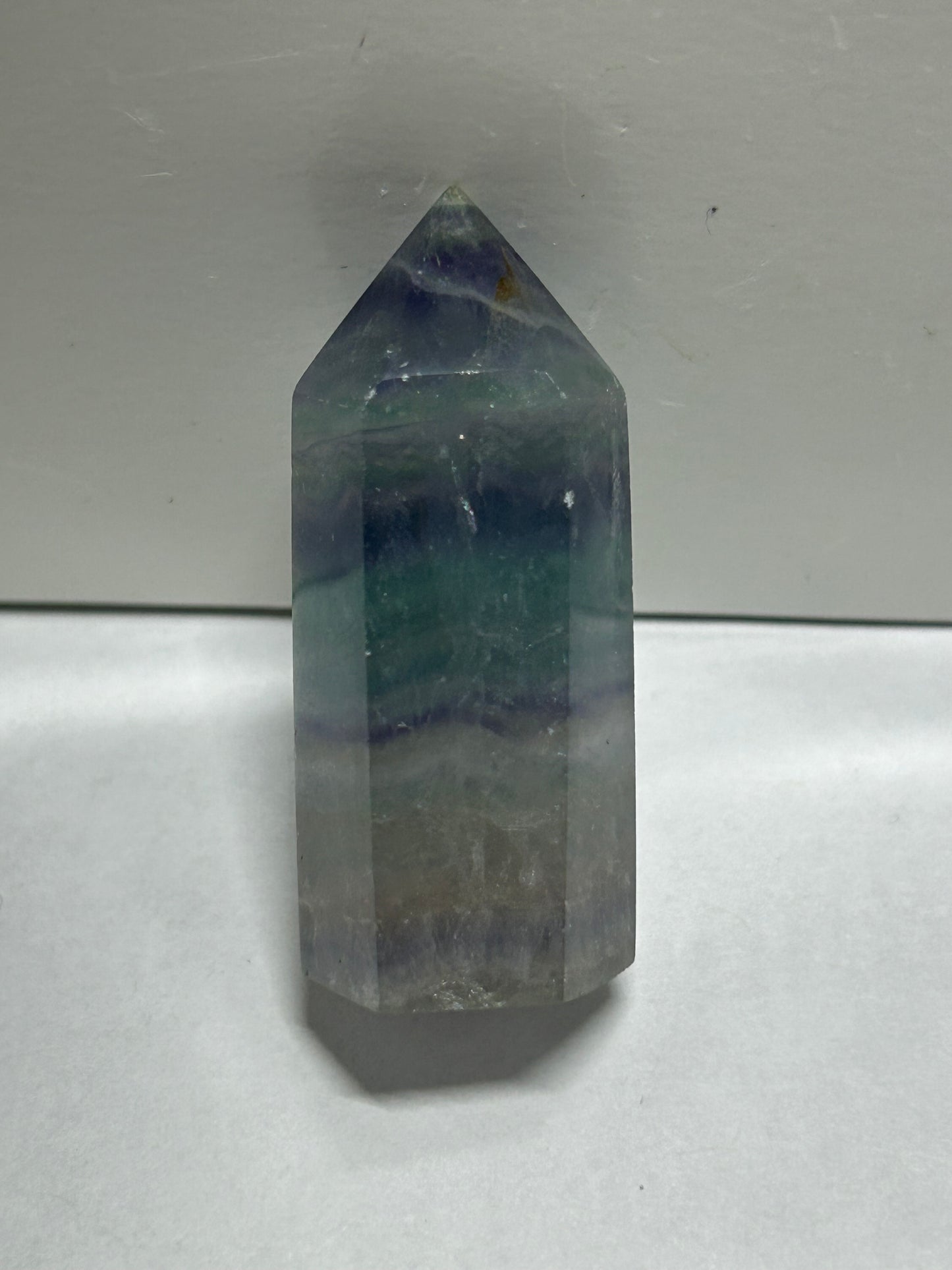 Rainbow Flourite Polished Point Tower Crystal (1)