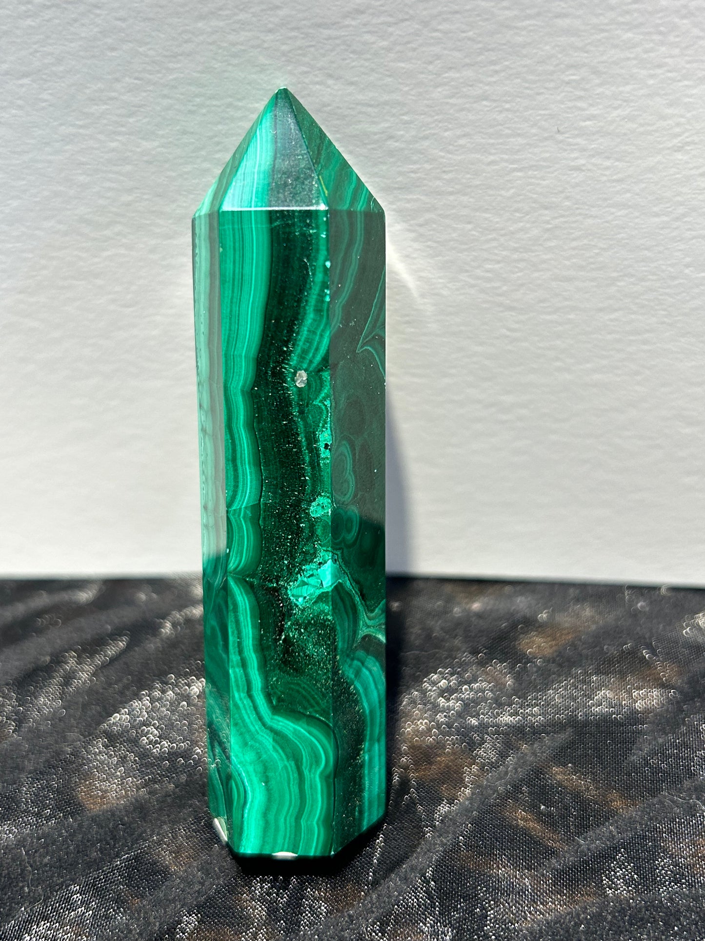 Malachite Tower Crystal  Point