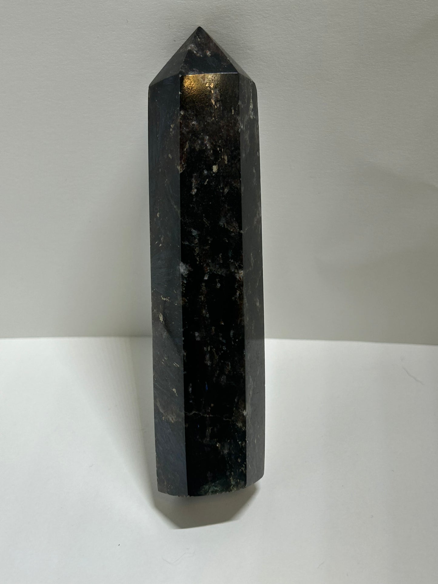 Arfvedsonite Tower Crystal  Point Carved Polished (B)