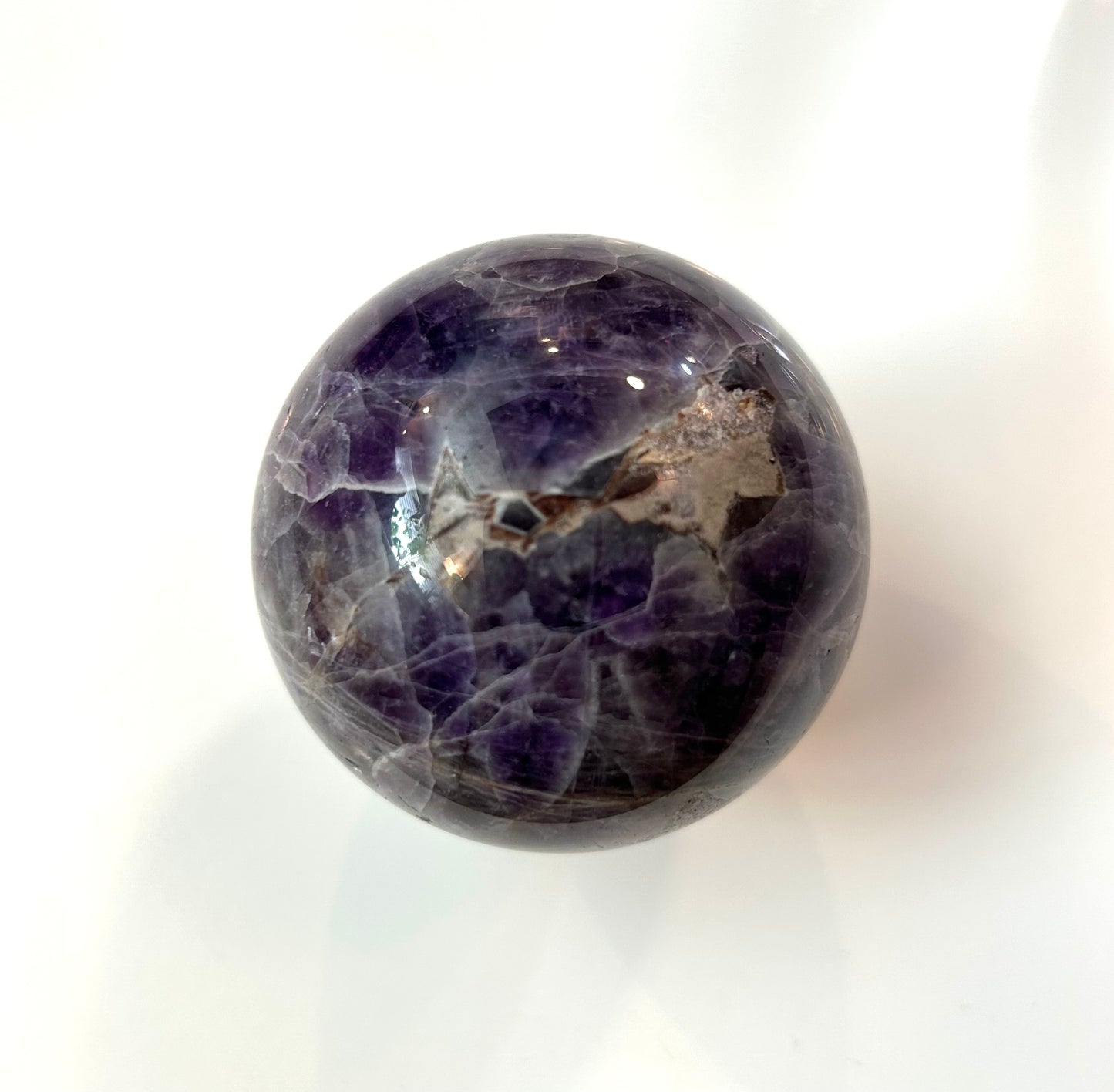 Chevron Amethyst Sphere Stone Crystal