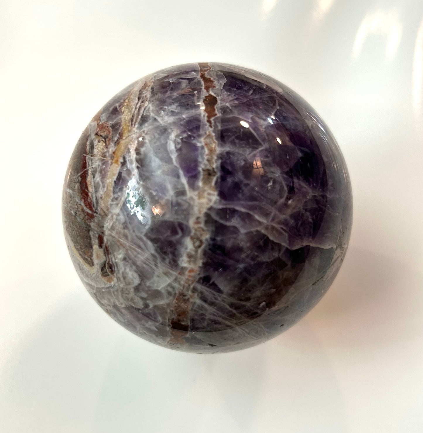 Chevron Amethyst Sphere Stone Crystal