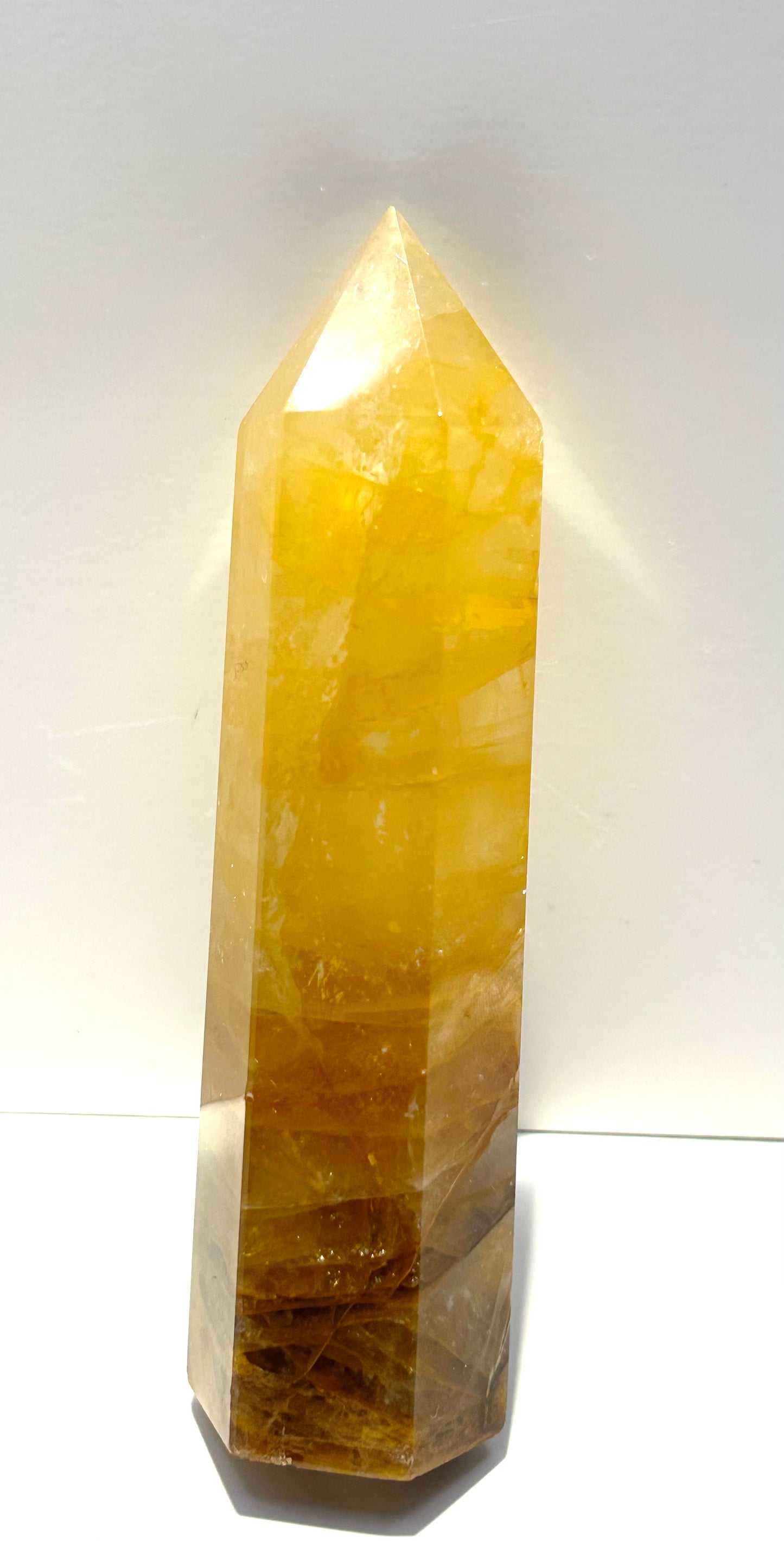 Golden Healer Yellow Hematoid Quartz Tower Crystal Point
