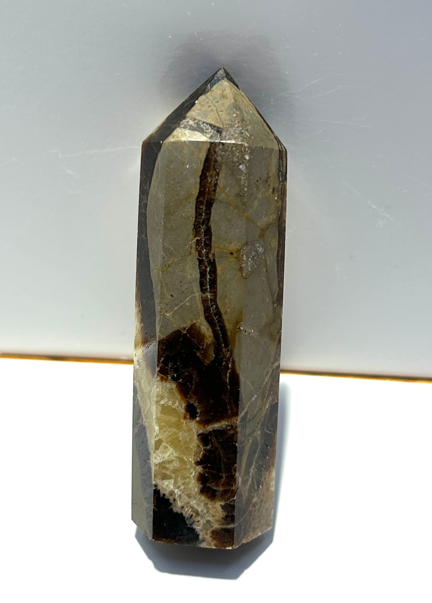 Septarian Polished Crystal Point Tower