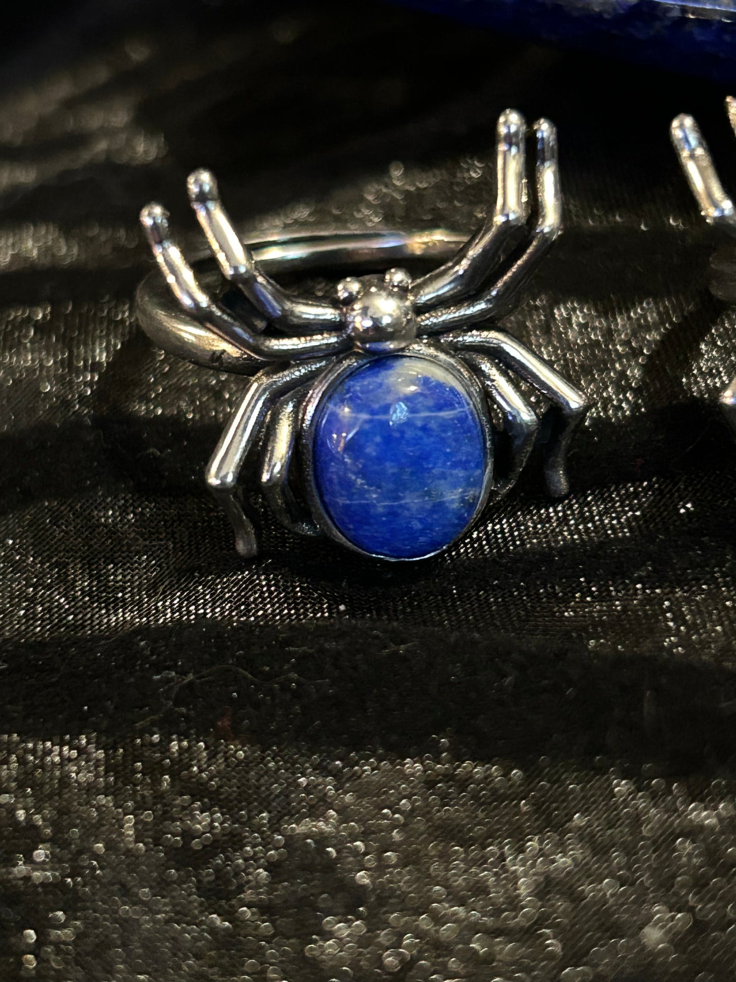 Lapis Lazuli Spider Ring (Adjustable)