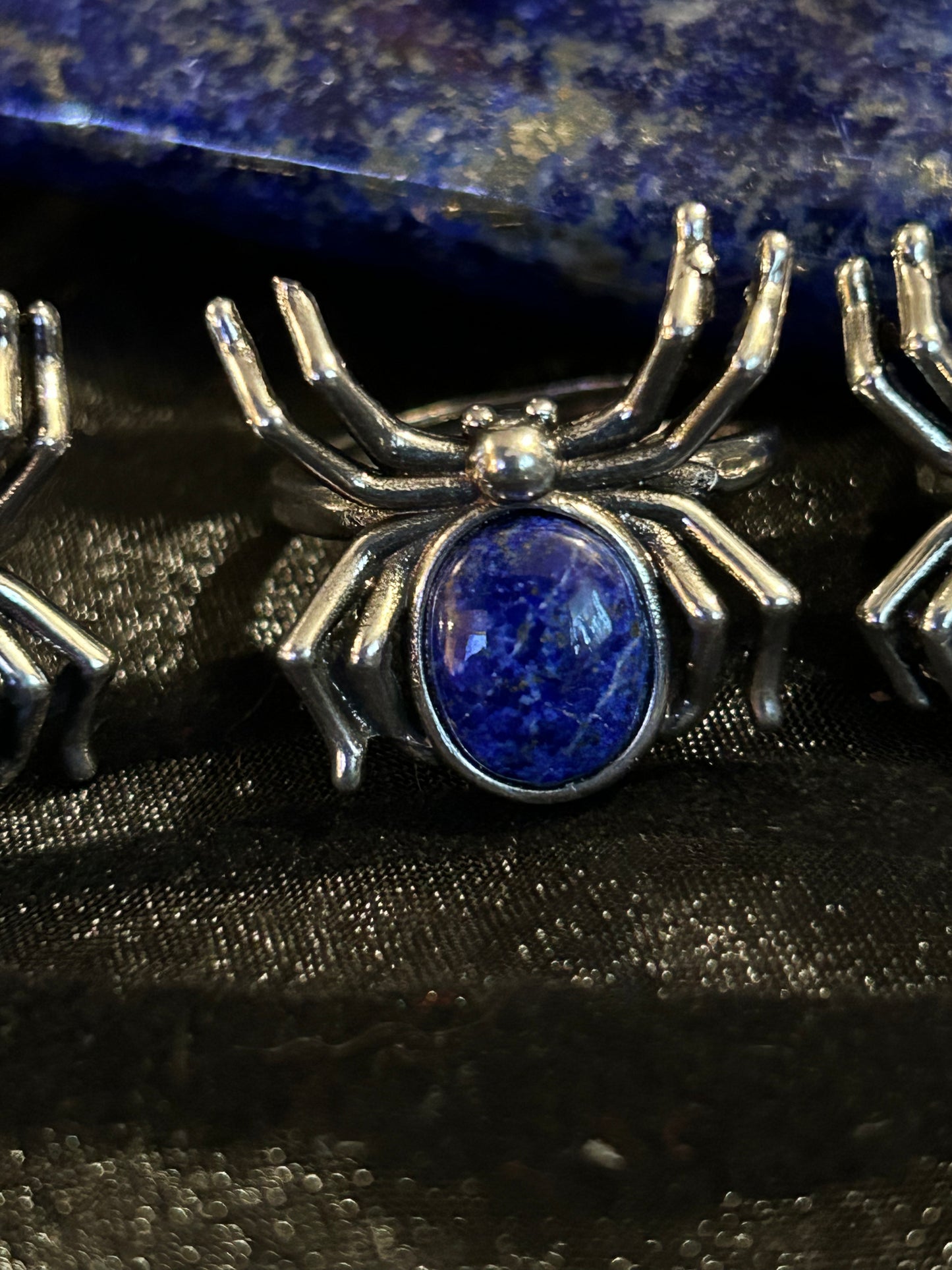 Lapis Lazuli Spider Ring (Adjustable)