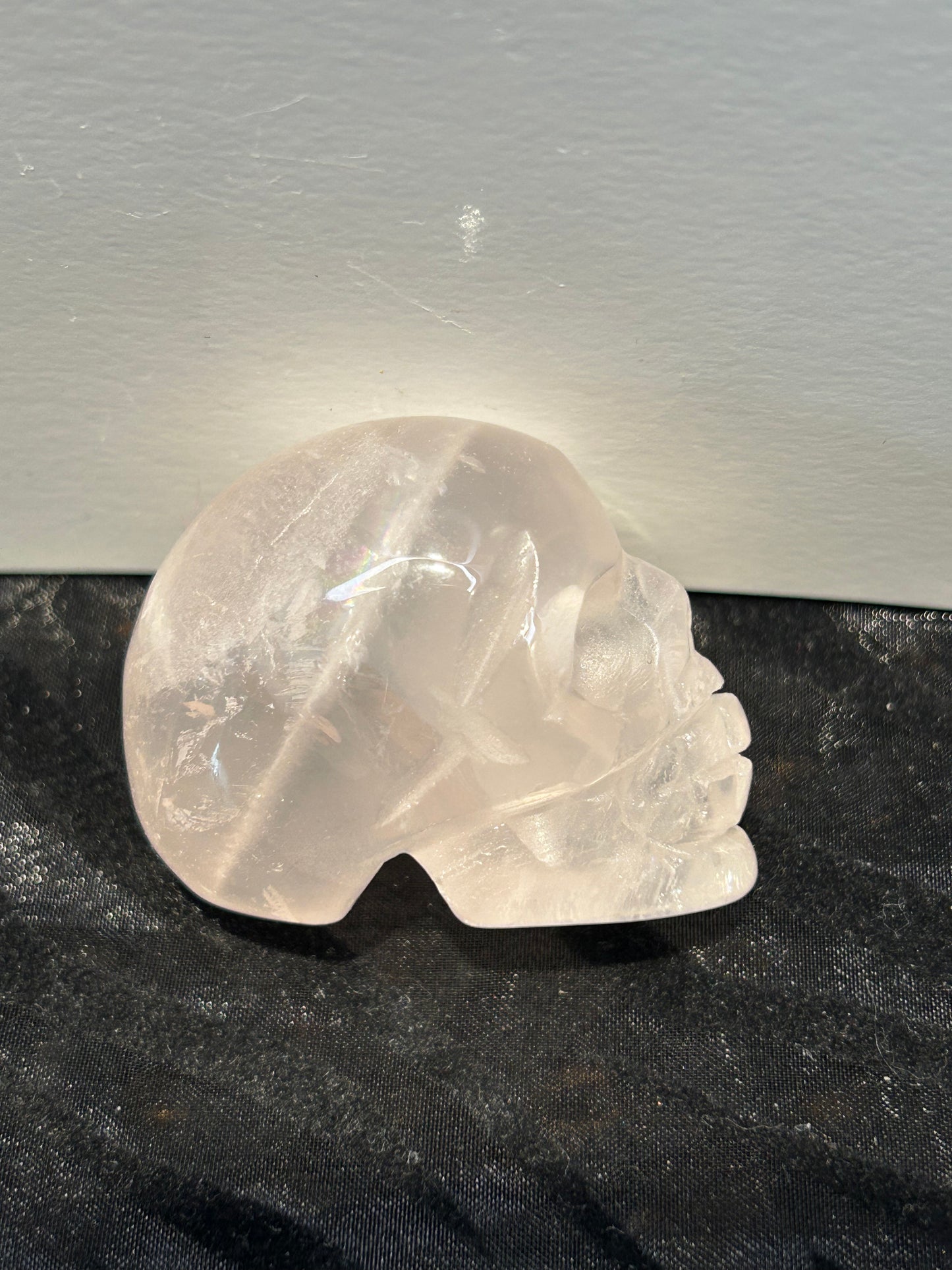 Rose Quartz Crystal Skull Carving