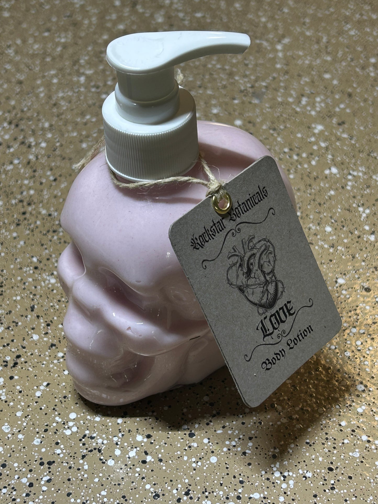 "Love" Rose & Chamomile Lotion & Soap Bundle Skull Bottle Anatomical Bar