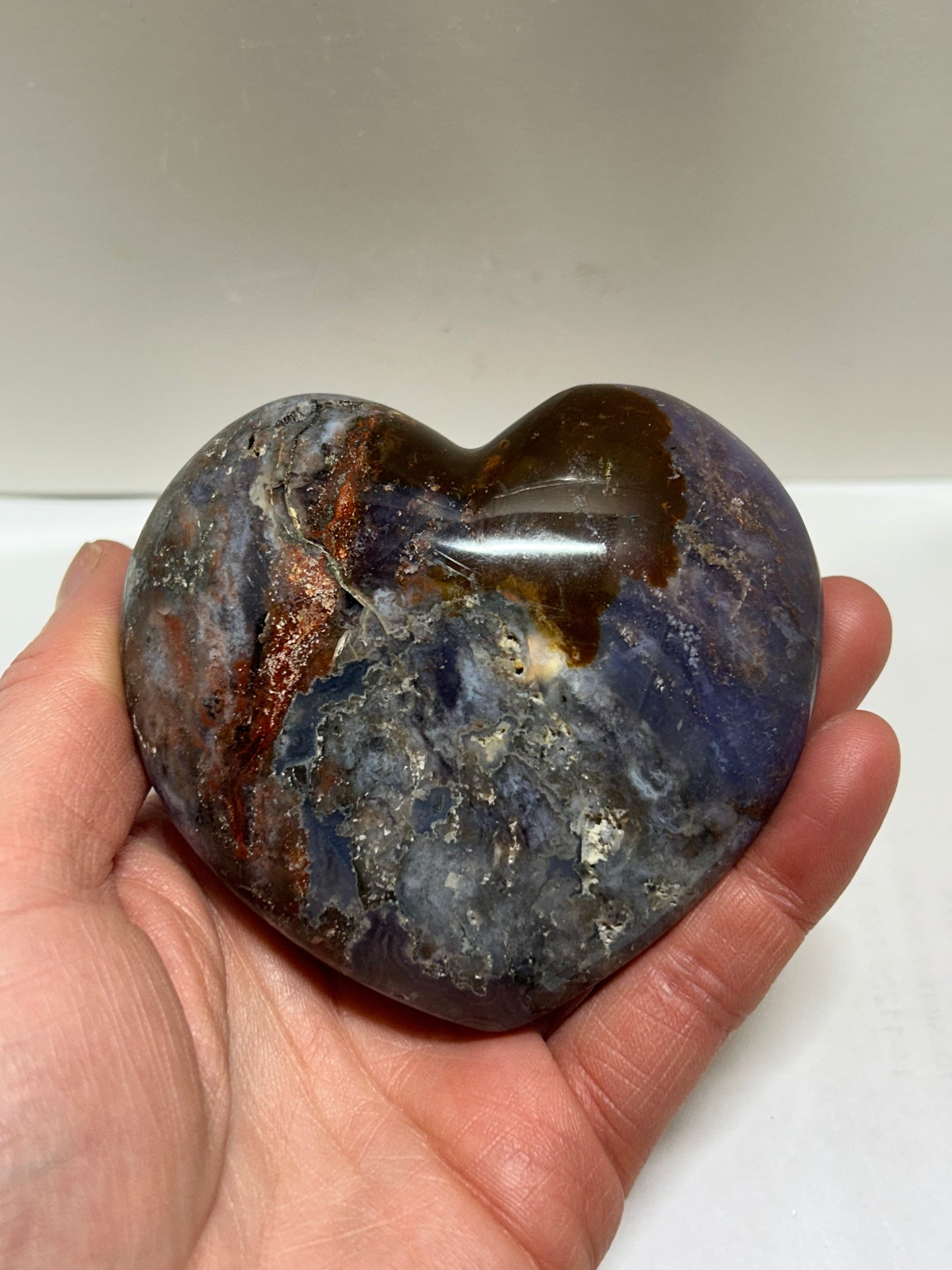 Cosmic Galaxy Jasper  Heart Palm Stone Crystal Gemstone