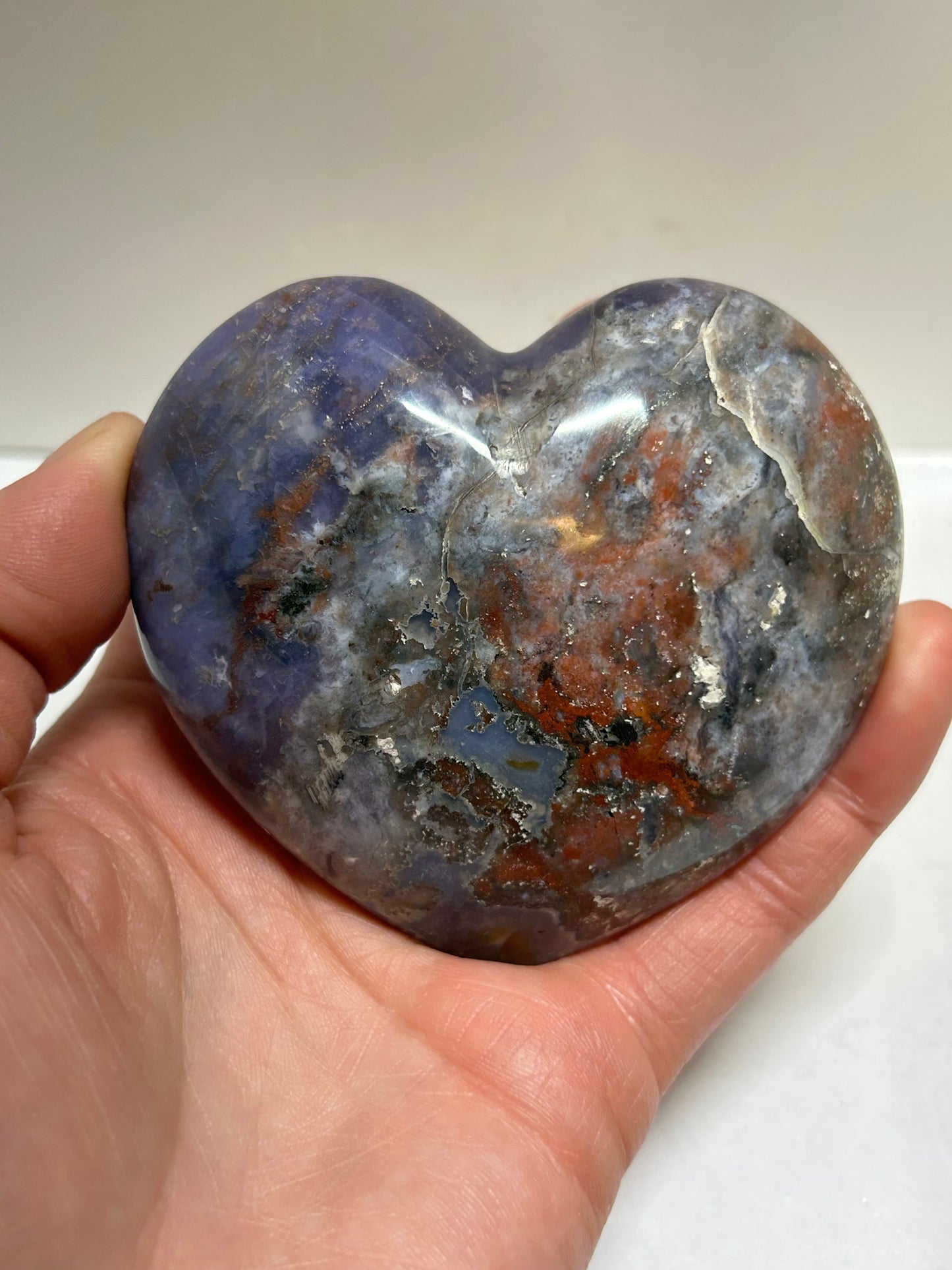 Cosmic Galaxy Jasper  Heart Palm Stone Crystal Gemstone