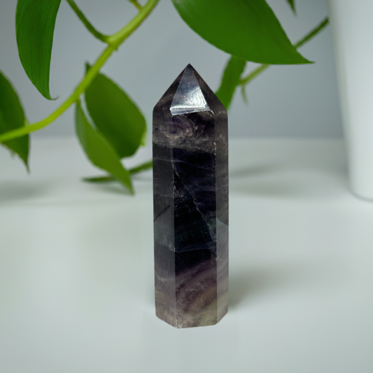 Rainbow Flourite Polished Point Tower Crystal (13)