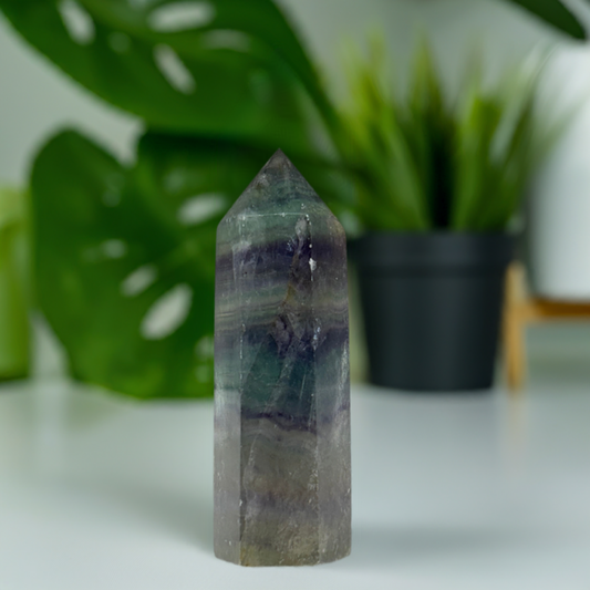 Rainbow Flourite Polished Point Tower Crystal (10)